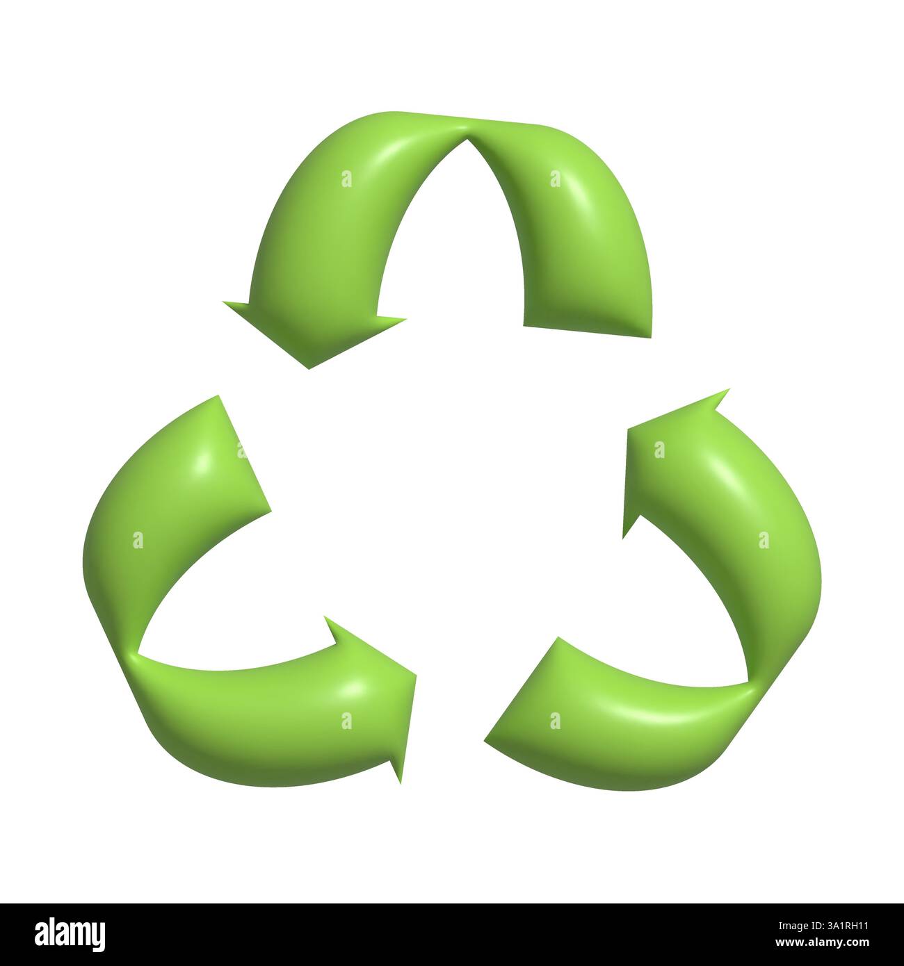 Frecce 3d verdi che si alternano nell'icona circolare Illustrazione Vettoriale