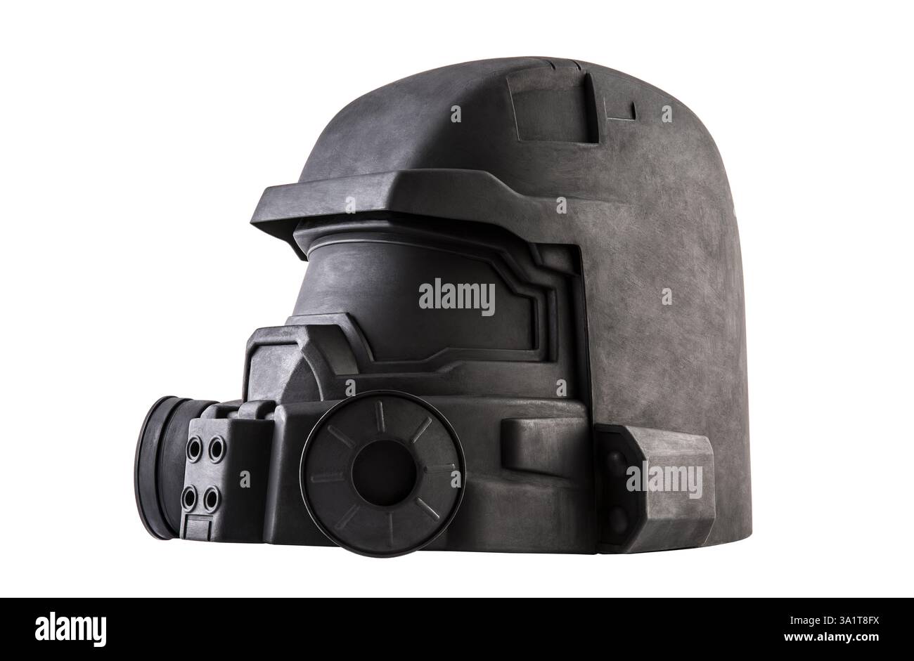 Elmetto nero per forze speciali isolato su sfondo bianco con percorso di ritaglio Foto Stock