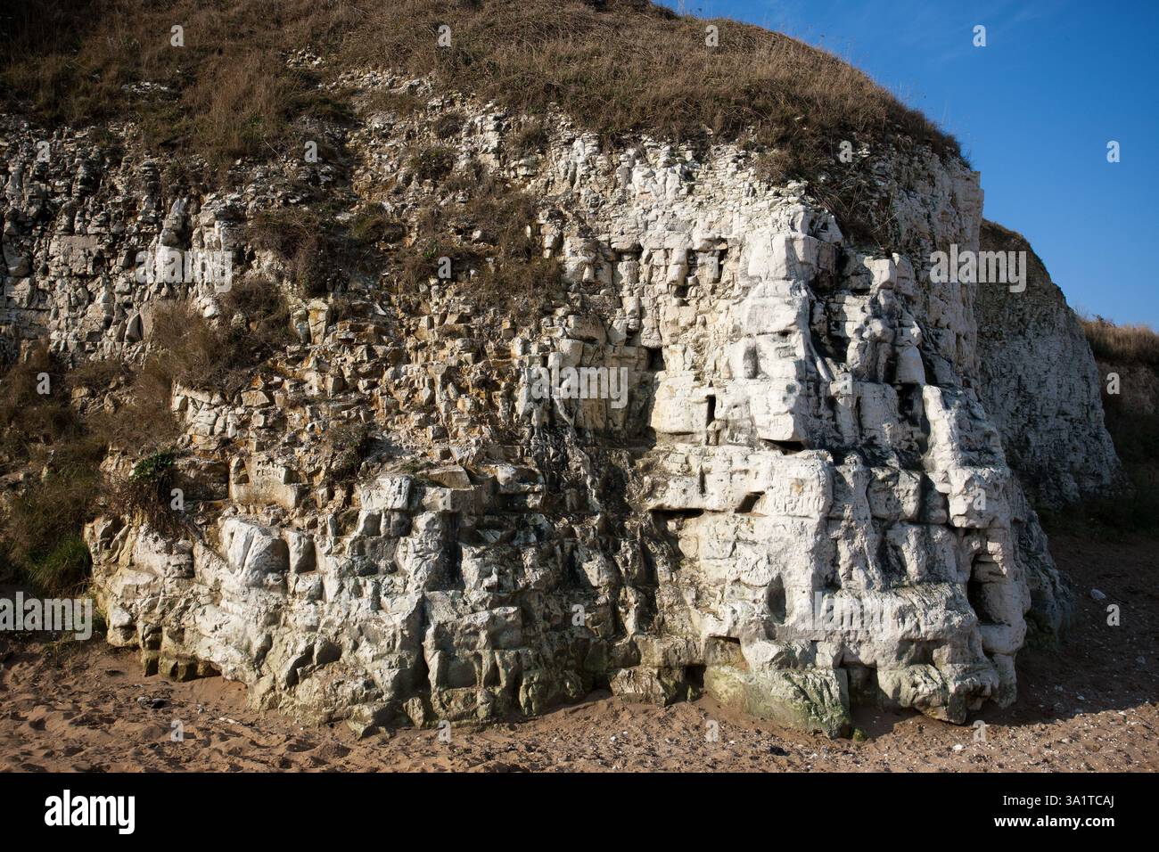 Botany Bay è una baia isolata, situata tra Margate e Broadstairs, che offre splendide vedute delle bianche scogliere e del mare Foto Stock