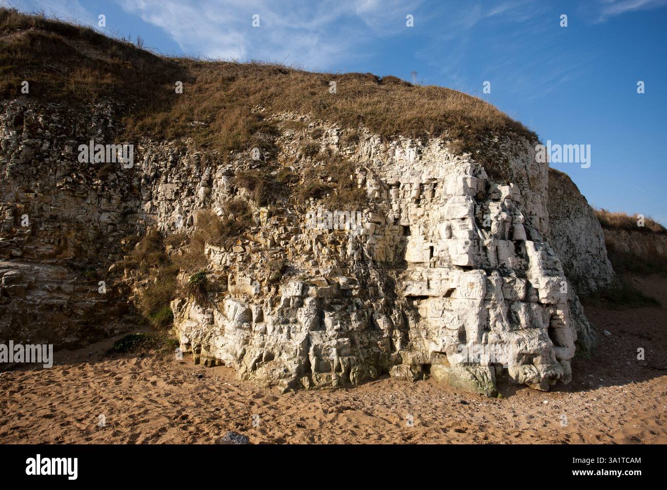 Botany Bay è una baia isolata, situata tra Margate e Broadstairs, che offre splendide vedute delle bianche scogliere e del mare Foto Stock