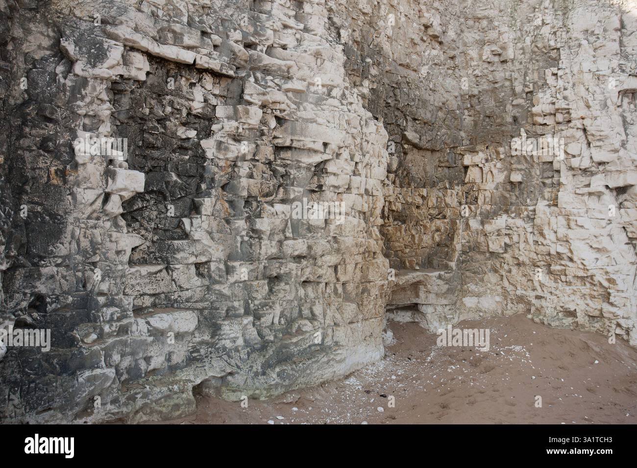 Botany Bay è una baia isolata, situata tra Margate e Broadstairs, che offre splendide vedute delle bianche scogliere e del mare Foto Stock