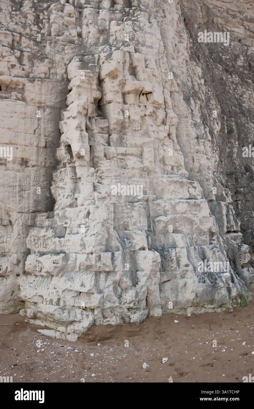 Botany Bay è una baia isolata, situata tra Margate e Broadstairs, che offre splendide vedute delle bianche scogliere e del mare Foto Stock