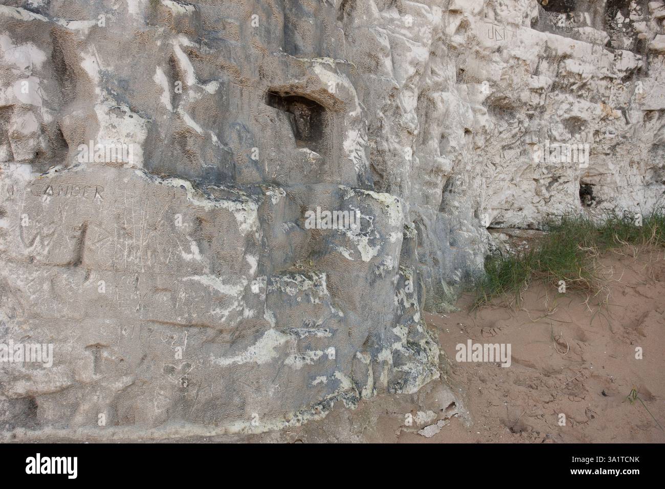 Botany Bay è una baia isolata, situata tra Margate e Broadstairs, che offre splendide vedute delle bianche scogliere e del mare Foto Stock
