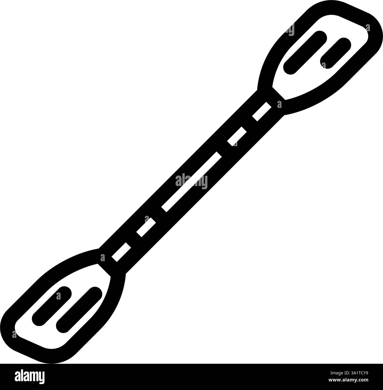 illustrazione vettoriale dell'icona della linea turistica del giro in acqua del kayak Illustrazione Vettoriale