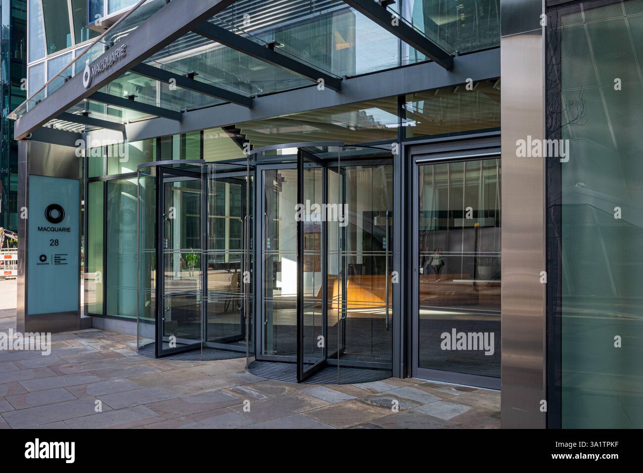 Gruppo Macquarie - Verde Investment Group uffici nella città di Londra il quartiere finanziario. Specialisti in verde gli investimenti in infrastrutture. Foto Stock