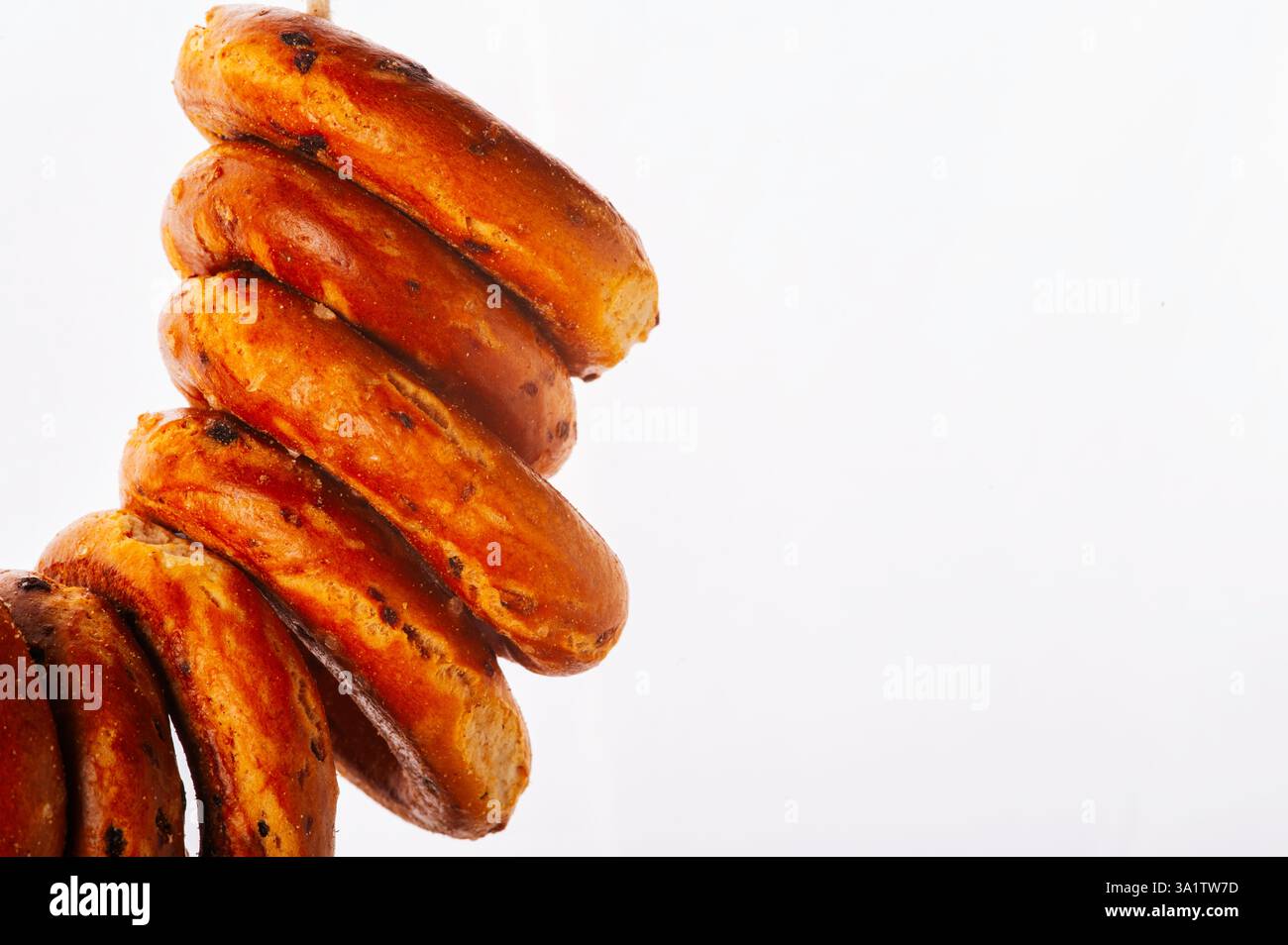 Prodotti da forno tradizionali dell'Europa orientale e dell'Asia. Bublik, bagel, Pretzels, Baronkos e pasticceria natalizia. 20 Foto Stock