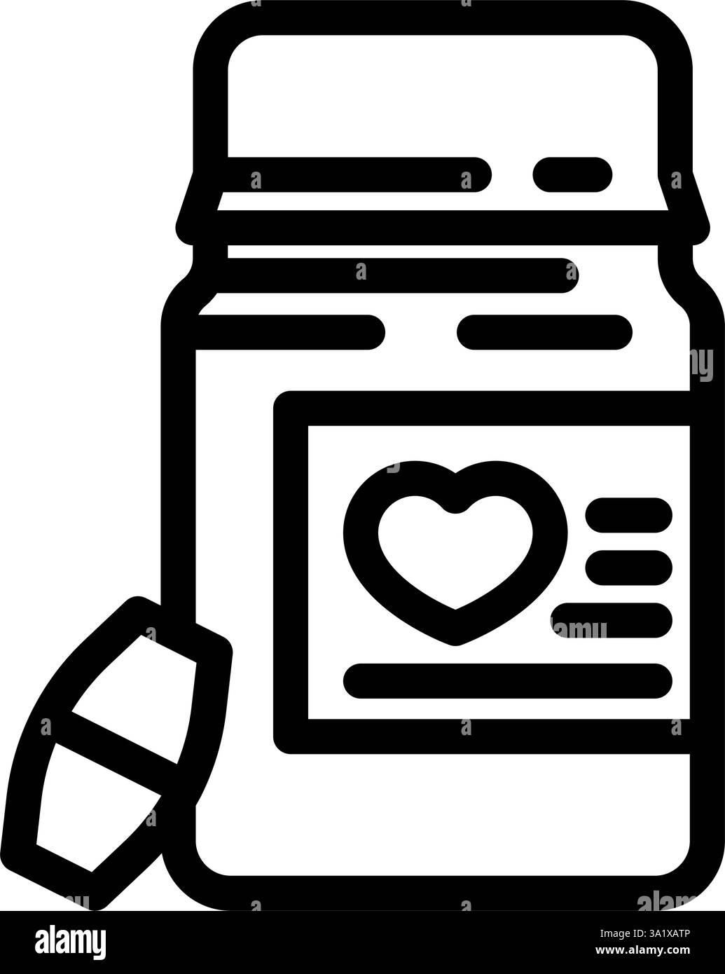 illustrazione vettoriale dell'icona della linea cardiologica delle pillole di nitroglicerina Illustrazione Vettoriale