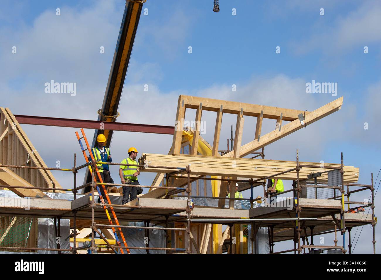 struttura del telaio in legno Foto Stock