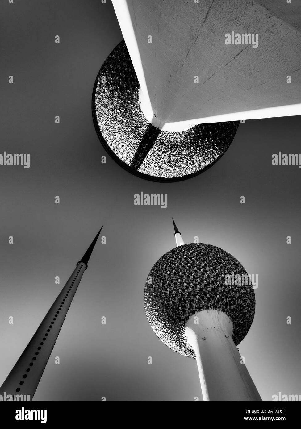 Kuwait Towers: Top-Aussicht im Nahen Osten, Kuwait Towers: Top View in Medio Oriente Foto Stock