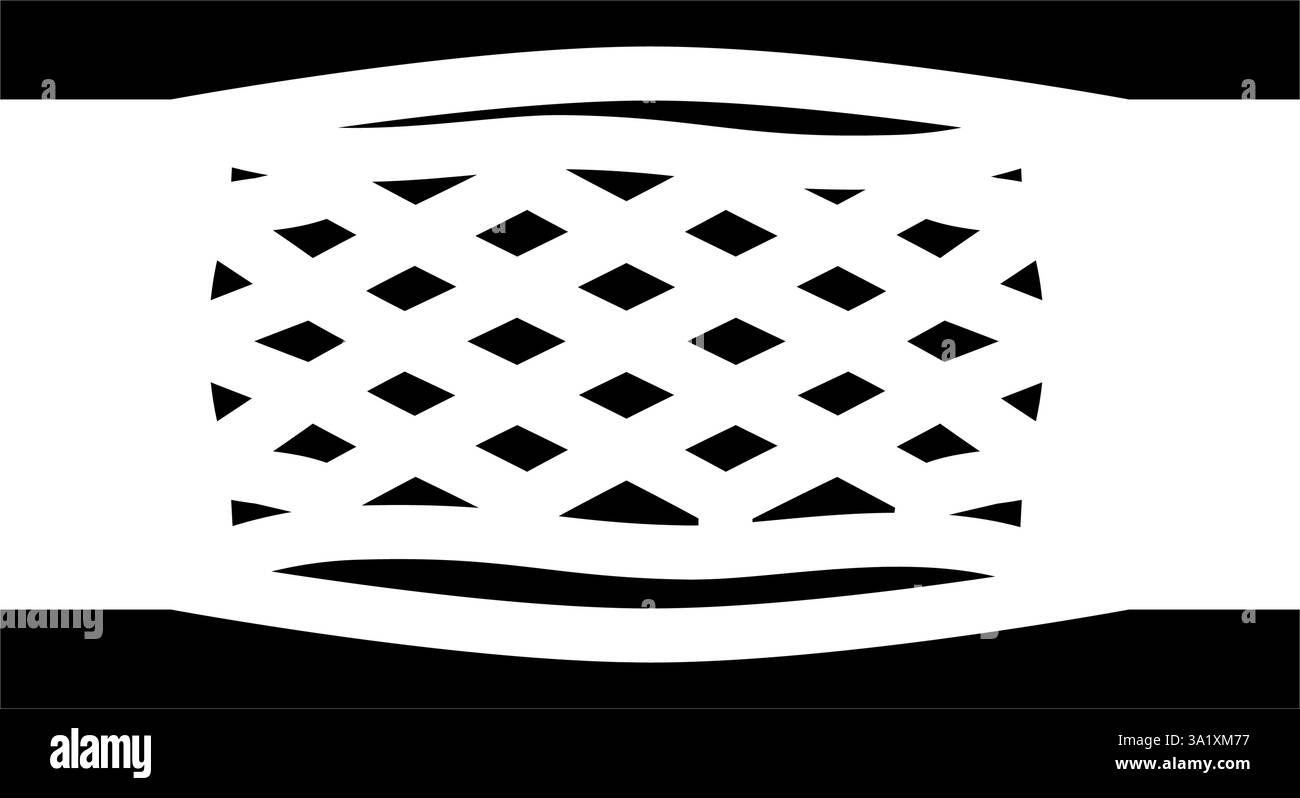illustrazione vettoriale dell'icona glifo di cardiologia dello stent coronarico Illustrazione Vettoriale