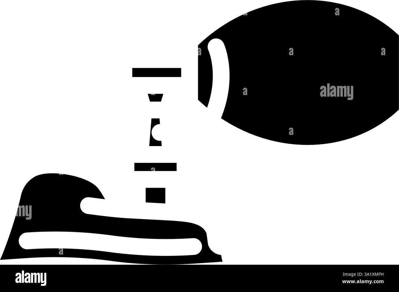 illustrazione del vettore dell'icona del glifo della maschera di rianimazione cardiopolmonare Illustrazione Vettoriale