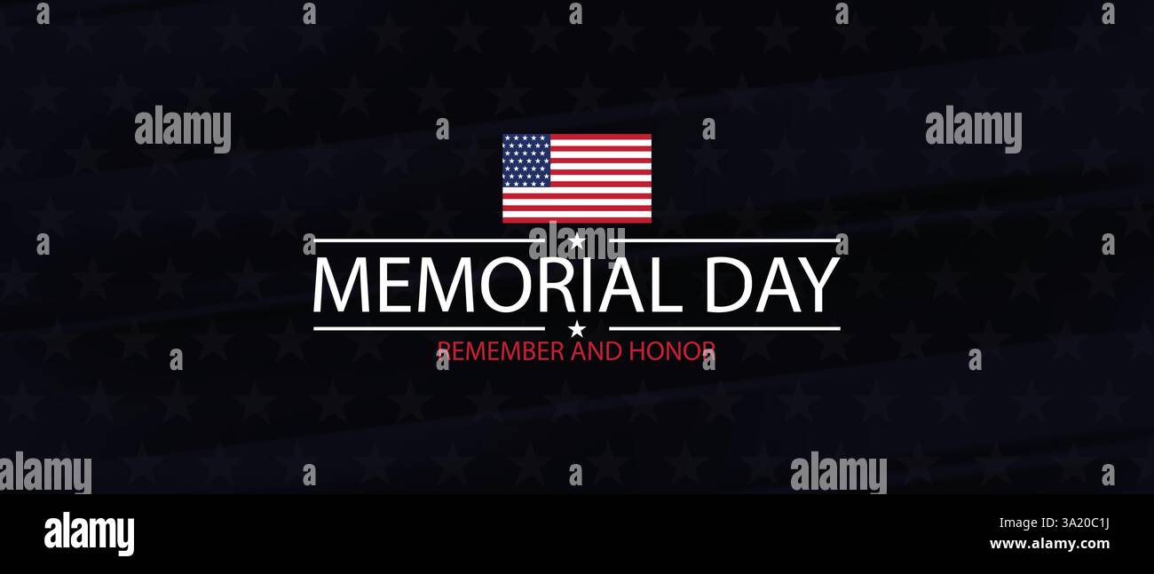 In onore del sacrificio Happy Memorial Day Illustrazione Vettoriale