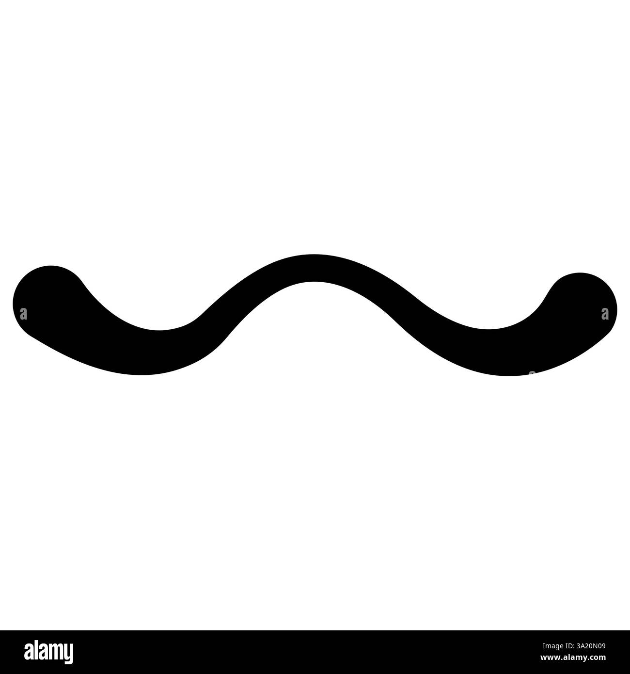 Wavy Black Line su White Canvas Art Print Illustrazione Vettoriale