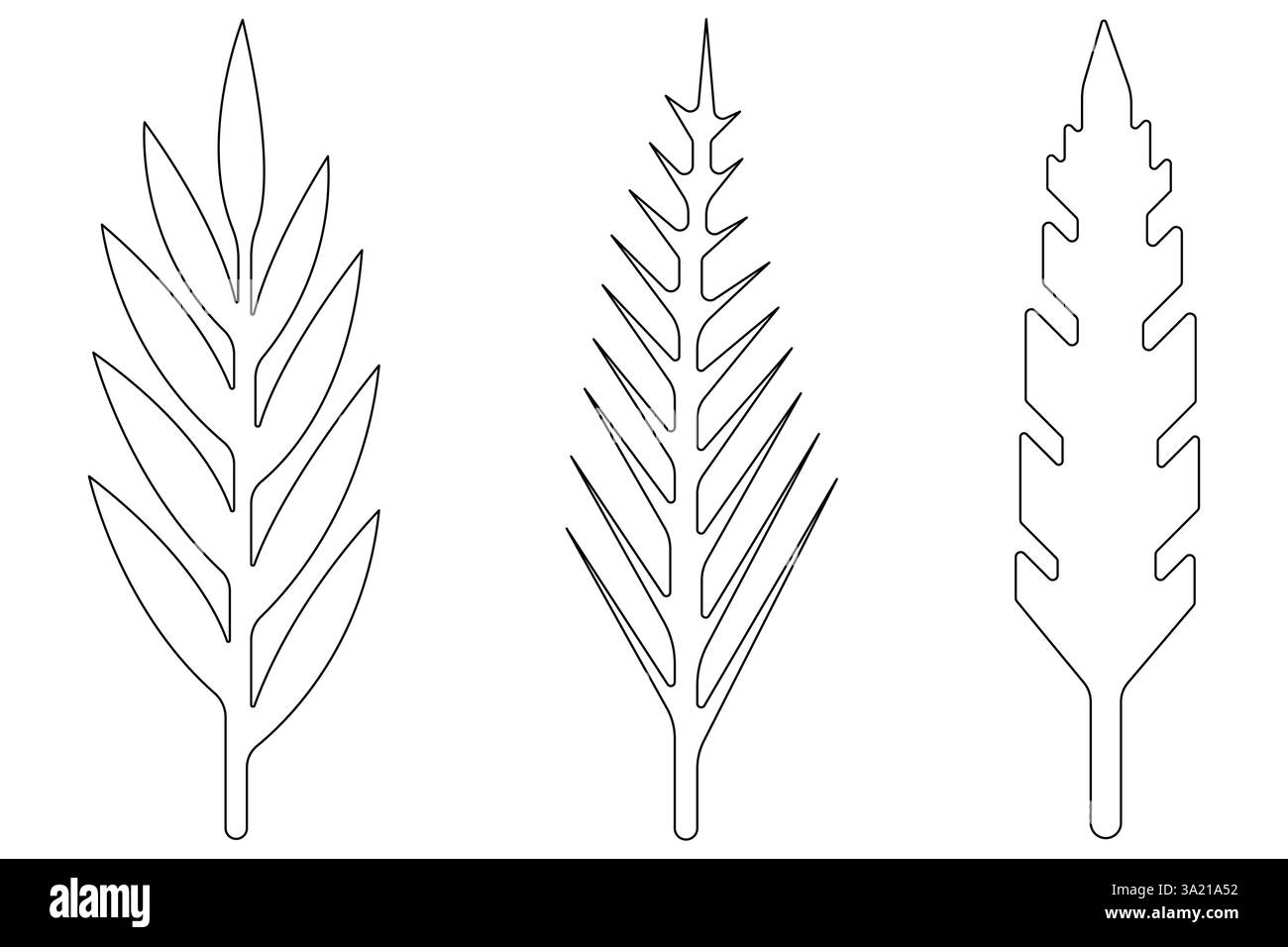 Disegno grafico continuo di una linea di un albero di palma di un'illustrazione vettoriale isolata Illustrazione Vettoriale