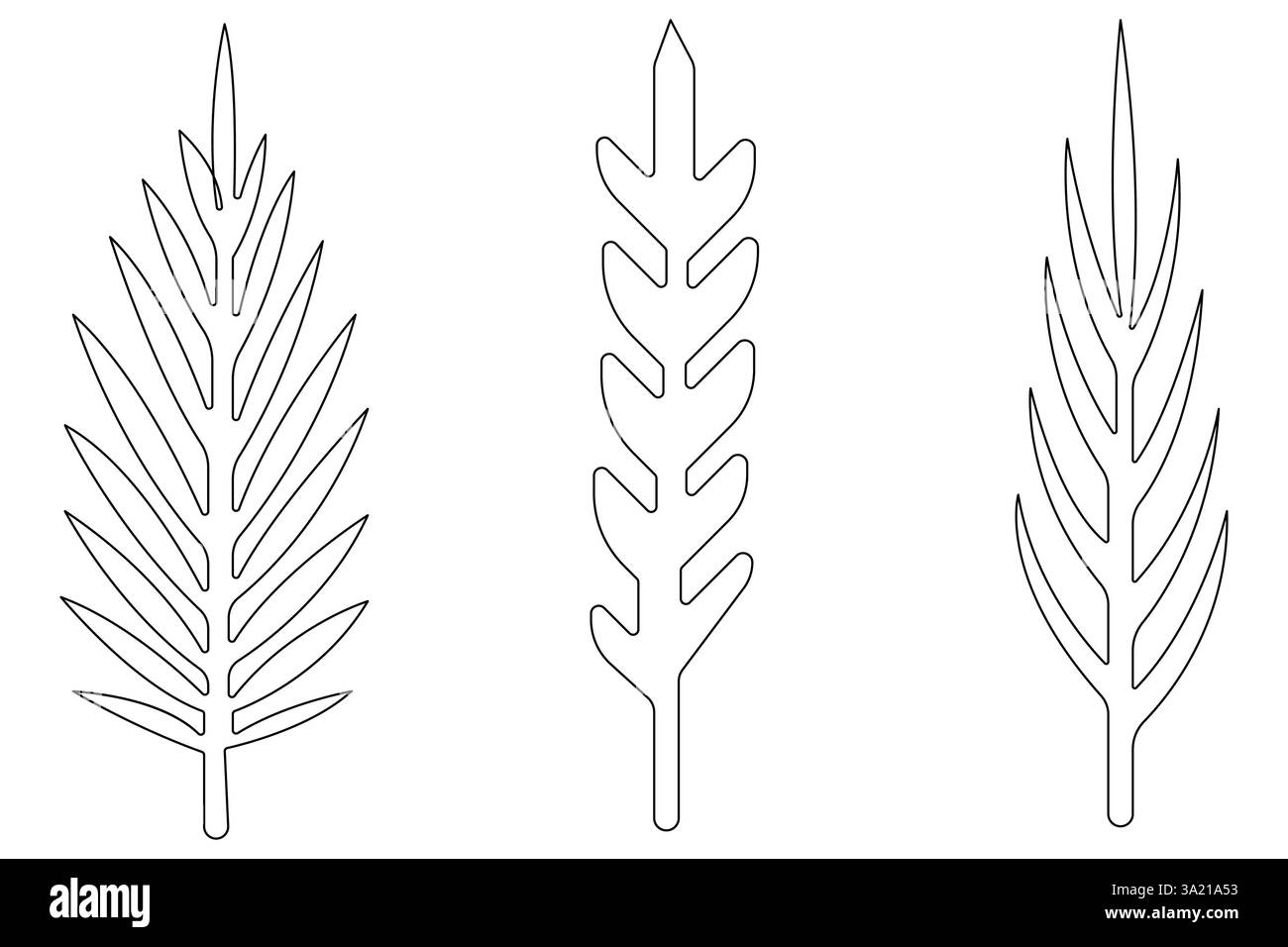 Disegno grafico continuo di una linea di un albero di palma di un'illustrazione vettoriale isolata Illustrazione Vettoriale