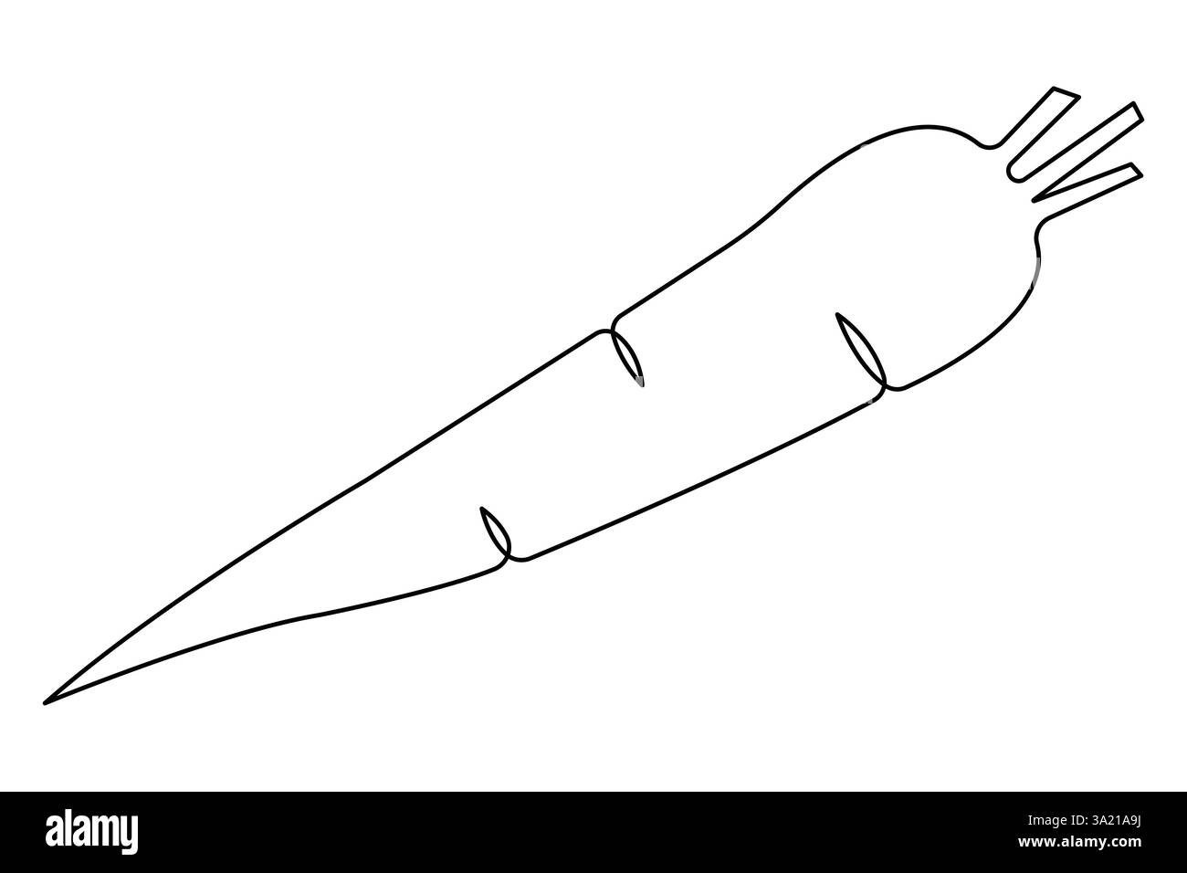 Singola linea di disegno di un'icona di ravanello organico sano intero, illustrazione vettoriale concetto di verdure fresche Illustrazione Vettoriale