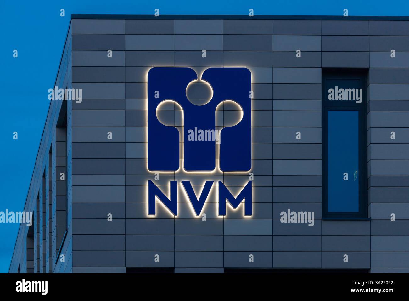 Logo NVM, NVM è un'associazione olandese di agenti immobiliari. Foto Stock