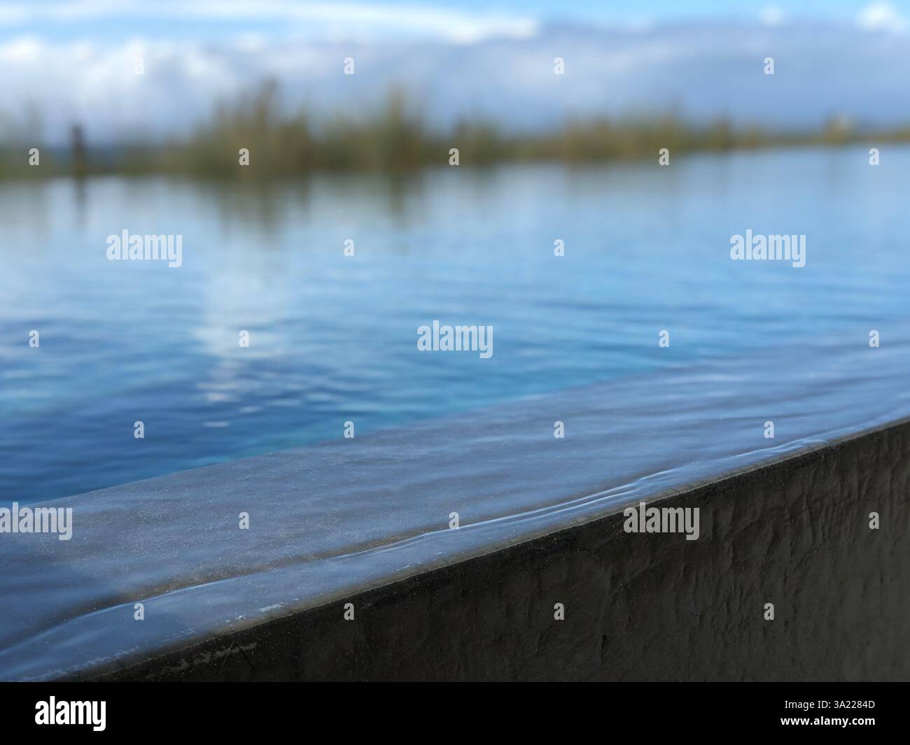 Piscina in una giornata di sole - Immagine stock catturata con smartphone