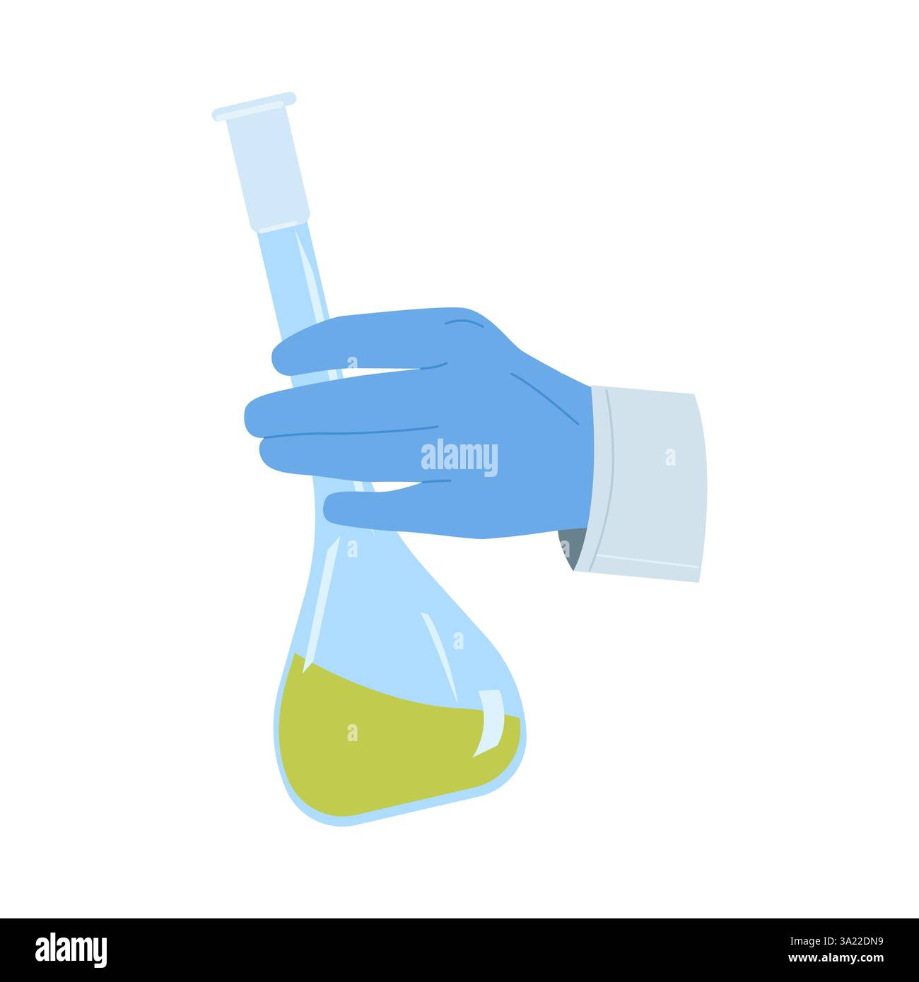 Uno scienziato professionista altamente qualificato che dimostra con competenza importanti tecniche di laboratorio utilizzando una fiasca Illustrazione Vettoriale Uno scienziato professionista altamente qualificato che dimostra con competenza importanti tecniche di laboratorio utilizzando una fiasca Illustrazione Vettoriale