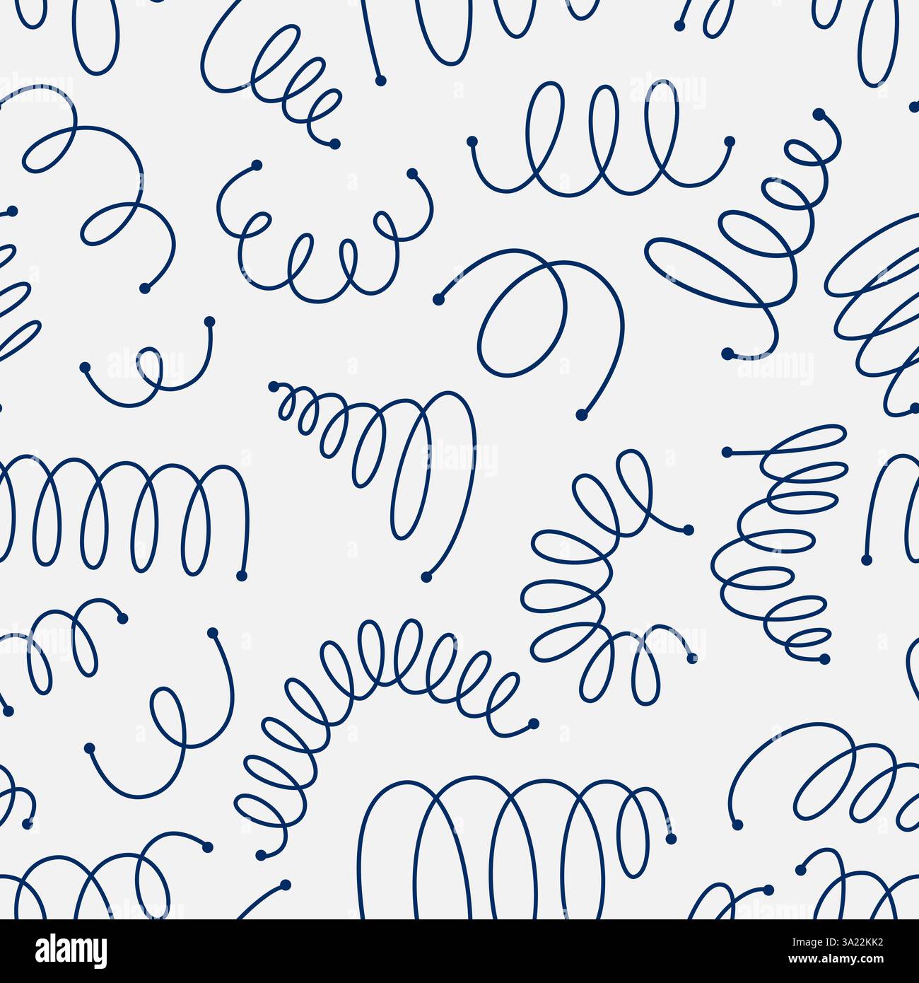 Disegno astratto a vortice senza cuciture. Design di stampa su sfondo, tessuto o carta da parati con molle a spirale. Sfondo vettoriale semplice decorativo Illustrazione Vettoriale