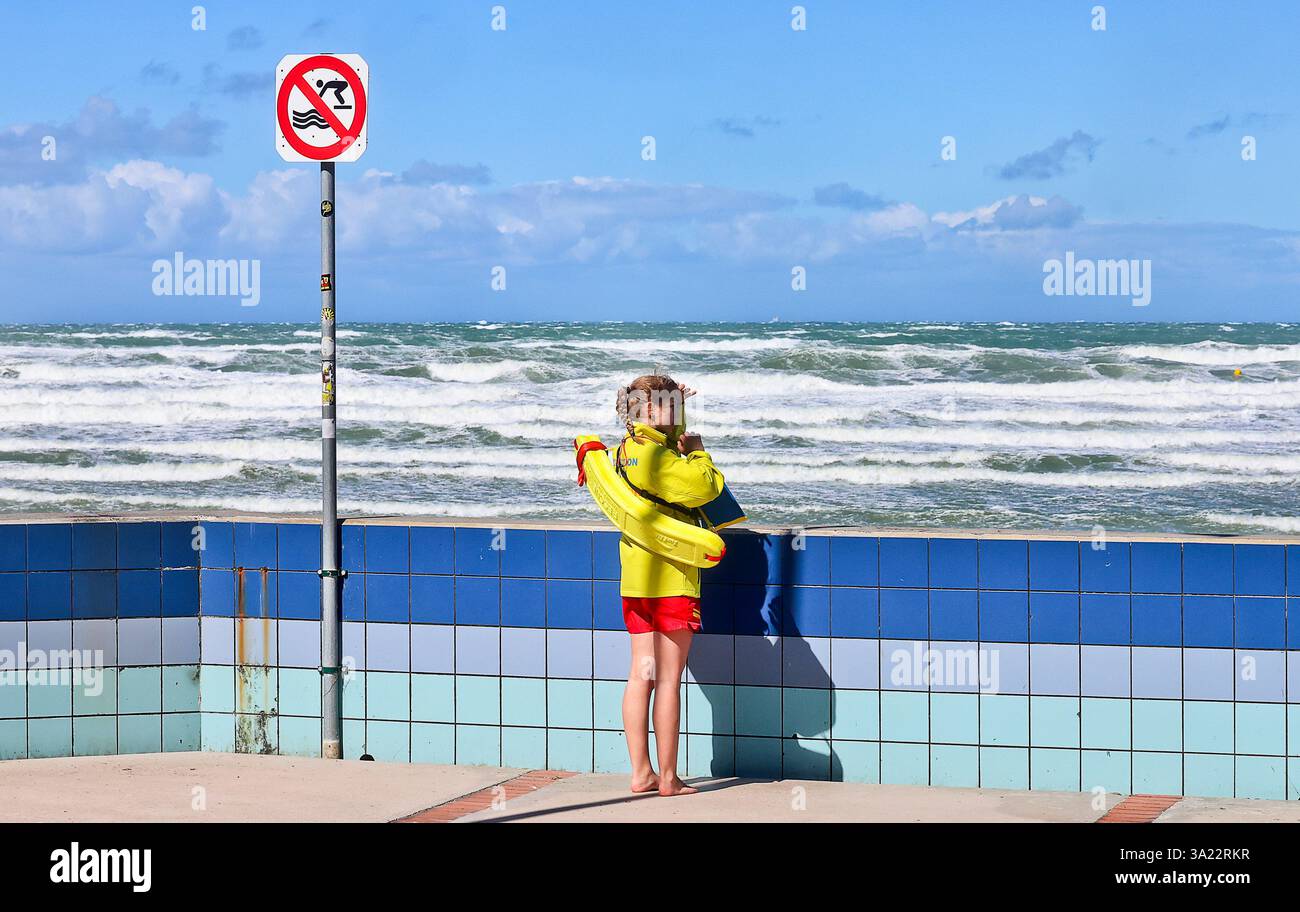 Wimereux (Francia settentrionale): Bagnino della difesa civile Foto Stock