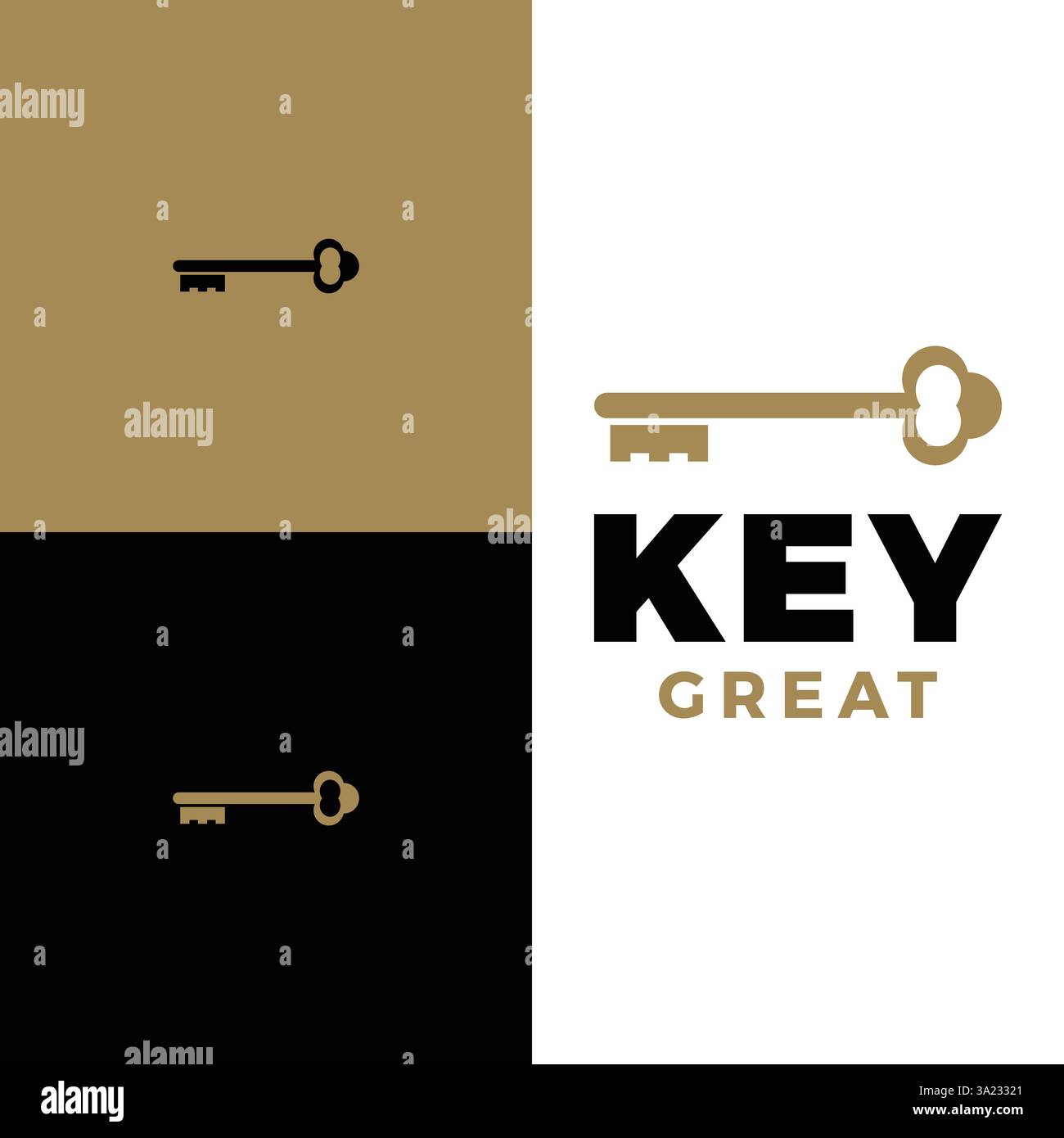 modello di design del logo dell'icona della casa chiave Illustrazione Vettoriale