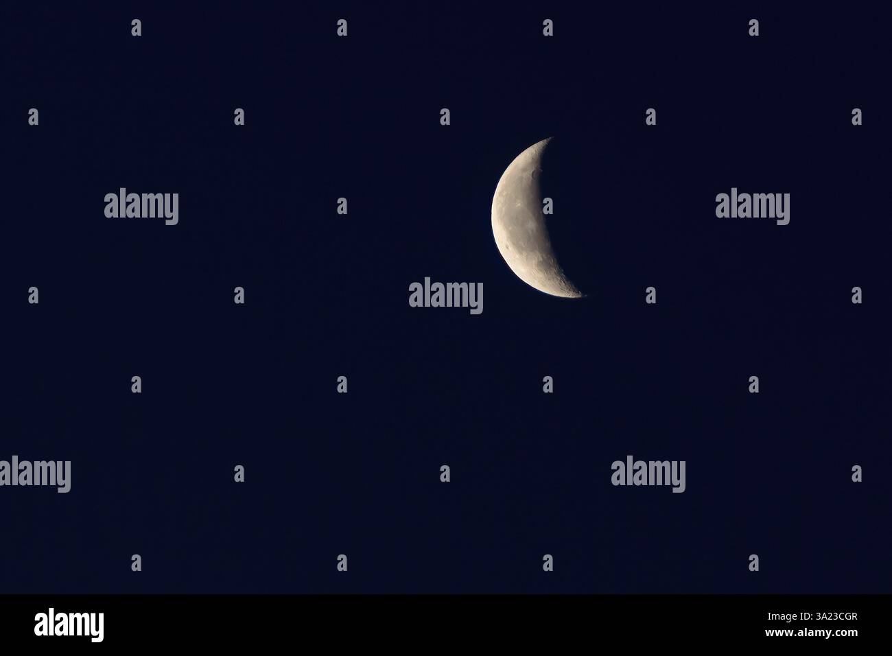 La luna nel cielo notturno Foto Stock