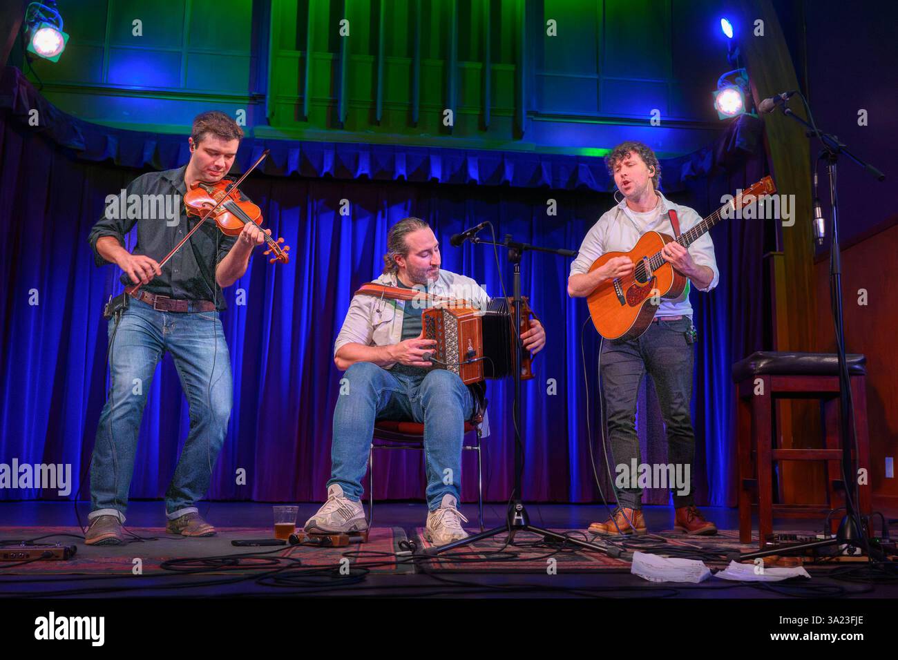 Gruppo musicale tradizionale irlandese, Socks in the Frying Pan, 3 Piece band, Foto Stock
