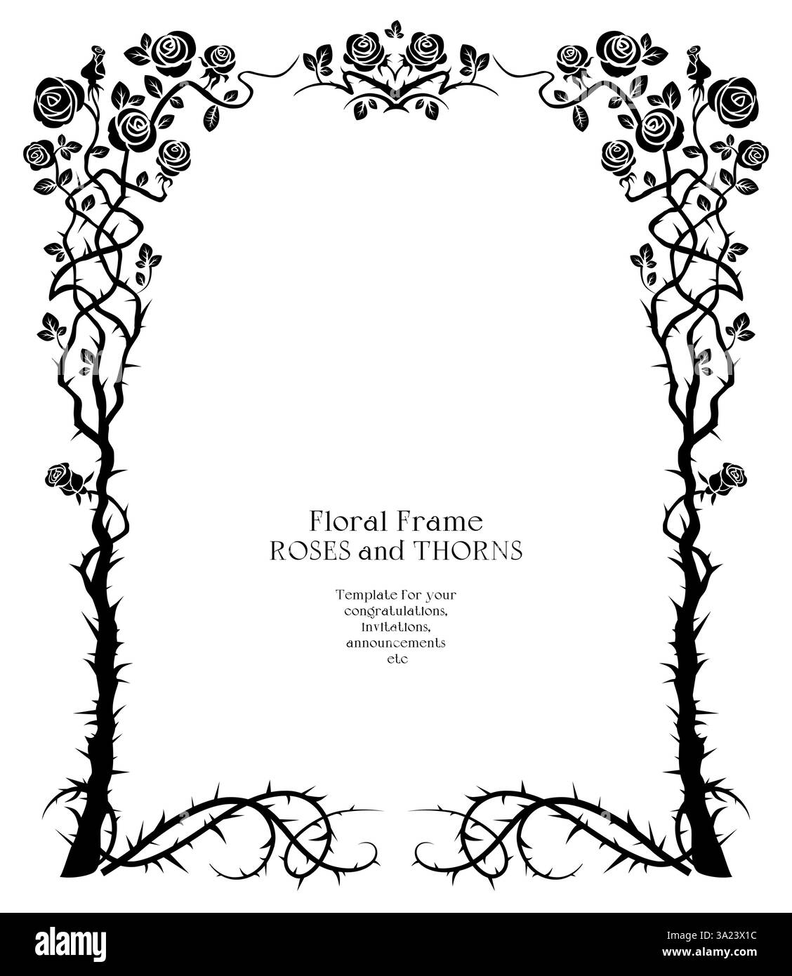 Cornice di fiori rosa Illustrazione Vettoriale