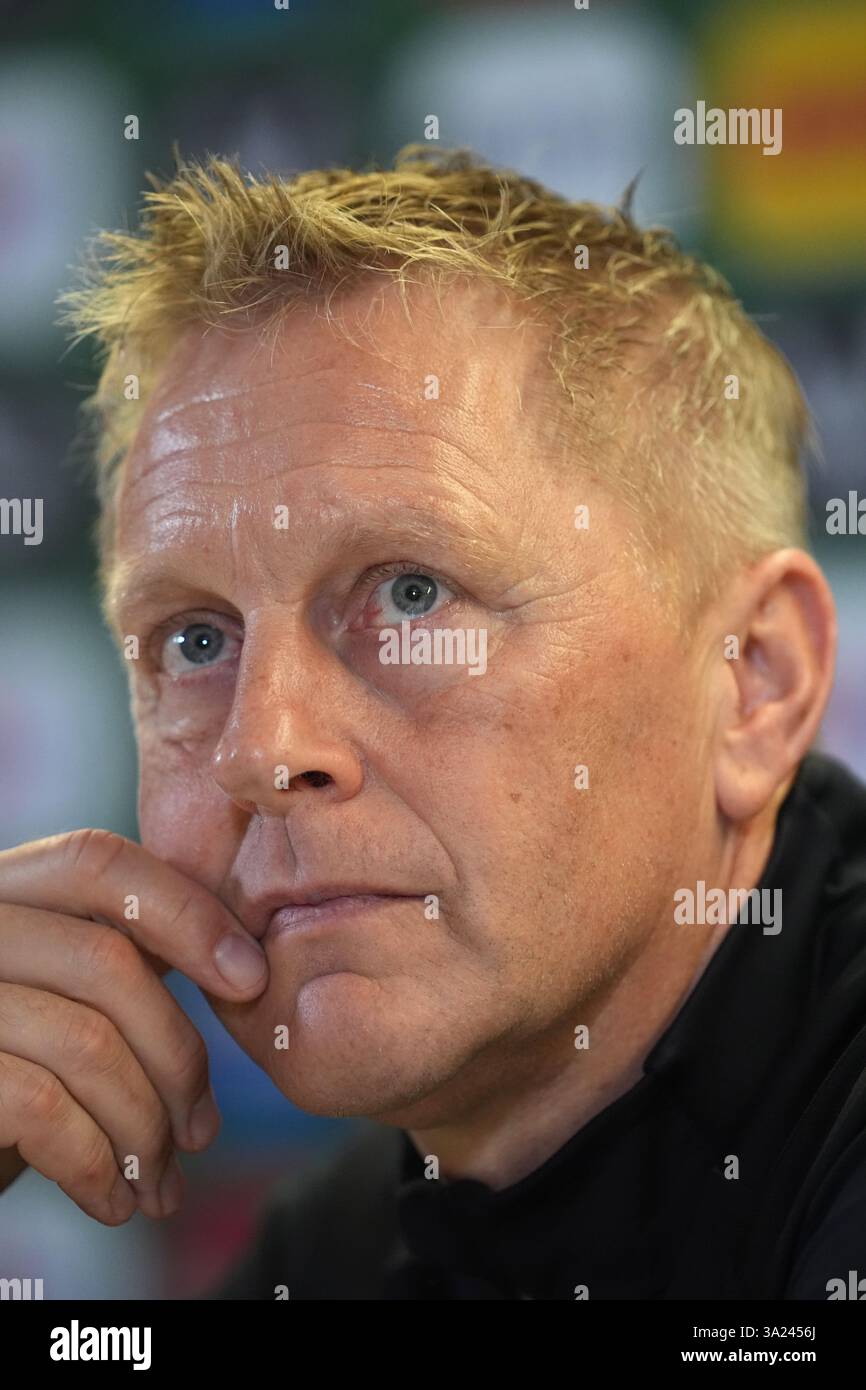 L'allenatore della Repubblica d'Irlanda Heimir Hallgrimsson durante una conferenza stampa all'Aviva Stadium di Dublino. Data foto: Venerdì 6 settembre 2024. Foto Stock