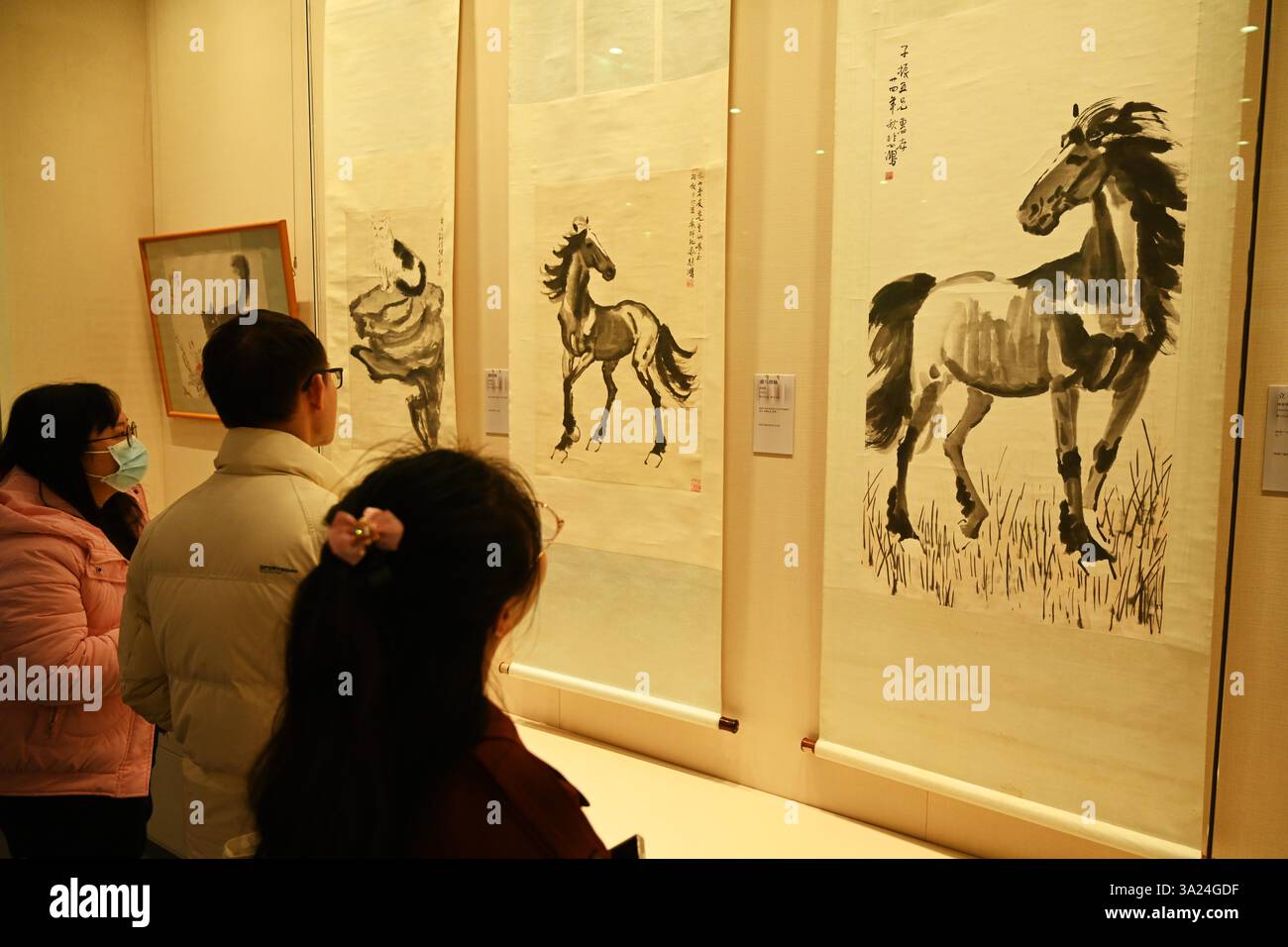 L'11 marzo 2025 i visitatori potranno ammirare una mostra di opere dei famosi pittori del XX secolo a Nanning, nella regione autonoma del Guangxi Zhuang nella Cina meridionale. Foto Stock L'11 marzo 2025 i visitatori potranno ammirare una mostra di opere dei famosi pittori del XX secolo a Nanning, nella regione autonoma del Guangxi Zhuang nella Cina meridionale. Foto Stock
