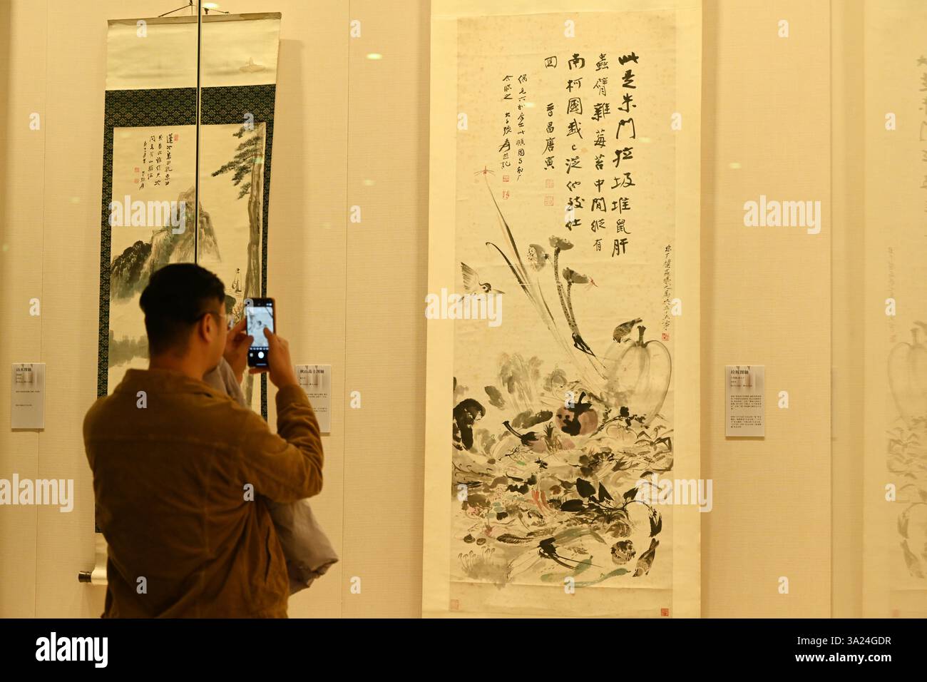 L'11 marzo 2025 i visitatori potranno ammirare una mostra di opere dei famosi pittori del XX secolo a Nanning, nella regione autonoma del Guangxi Zhuang nella Cina meridionale. Foto Stock L'11 marzo 2025 i visitatori potranno ammirare una mostra di opere dei famosi pittori del XX secolo a Nanning, nella regione autonoma del Guangxi Zhuang nella Cina meridionale. Foto Stock