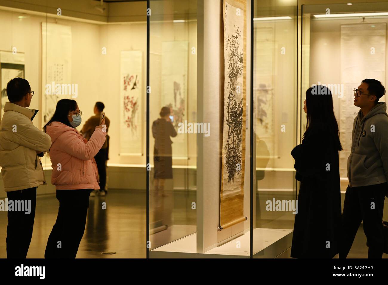 L'11 marzo 2025 i visitatori potranno ammirare una mostra di opere dei famosi pittori del XX secolo a Nanning, nella regione autonoma del Guangxi Zhuang nella Cina meridionale. Foto Stock L'11 marzo 2025 i visitatori potranno ammirare una mostra di opere dei famosi pittori del XX secolo a Nanning, nella regione autonoma del Guangxi Zhuang nella Cina meridionale. Foto Stock