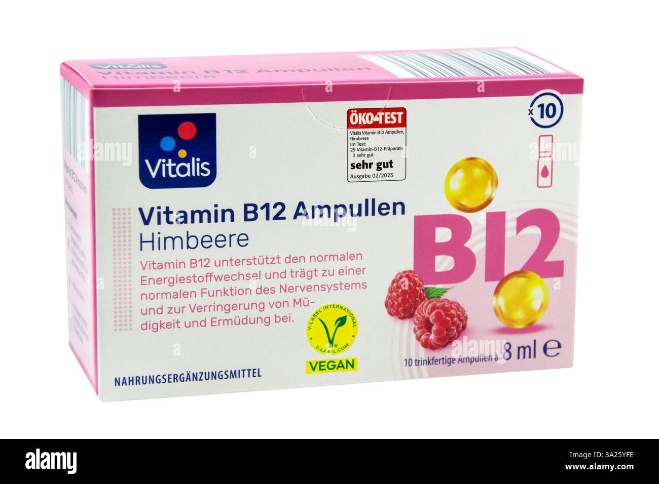 Amburgo, Germania - 10 marzo 2025 Vitalis tedesco vitamina B12 Ampullen Foto Stock