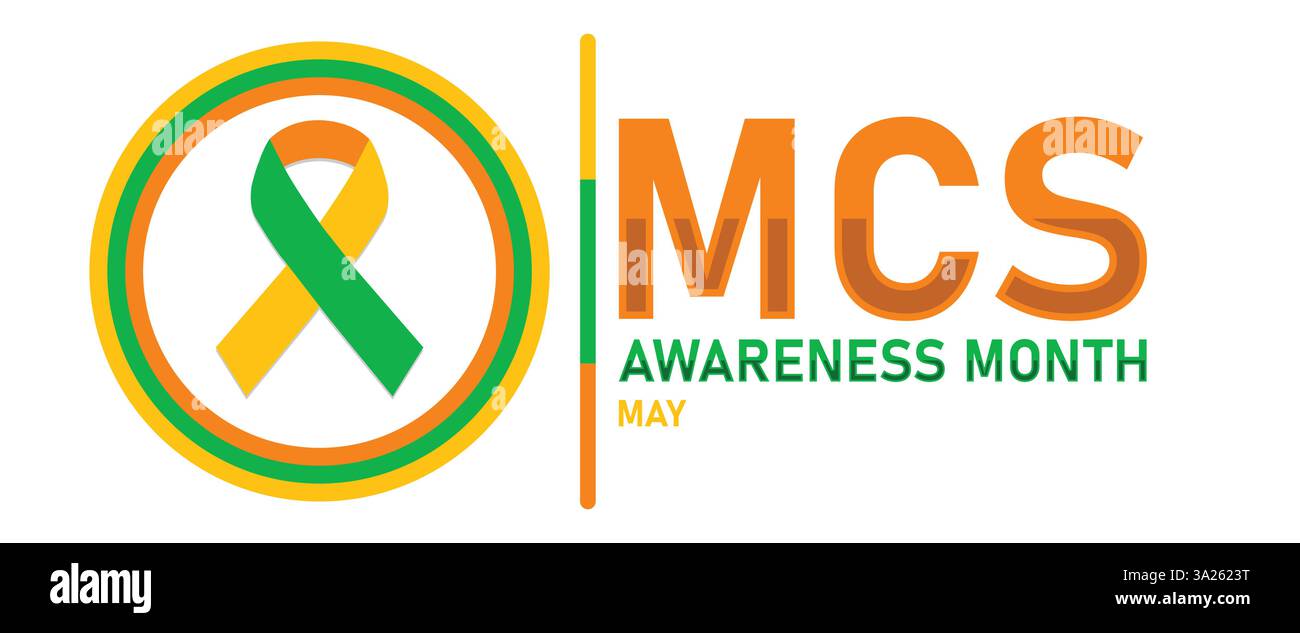MCS Awareness Month maggio: Advocating for multiple Chemical Sensitivity Illustrazione Vettoriale