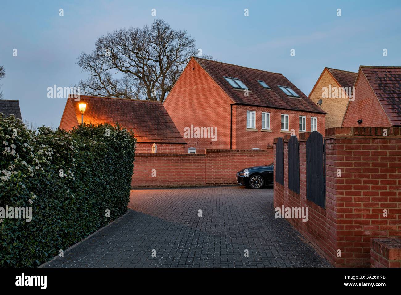 Bicester Street all'alba. Oxfordshire.Inghilterra. Foto Stock