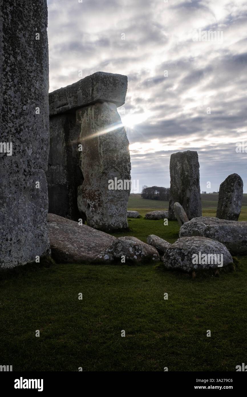 Stonehenge, Wiltshire, Regno Unito Foto Stock