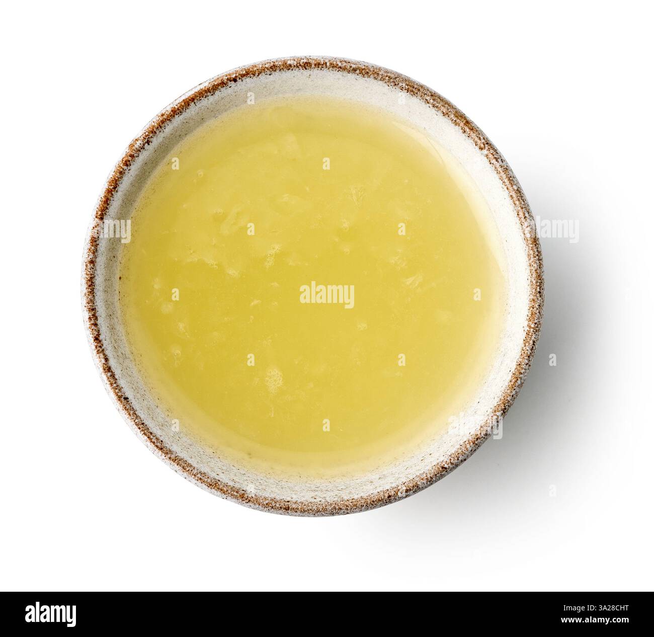 ciotola di succo di limone fresco Foto Stock