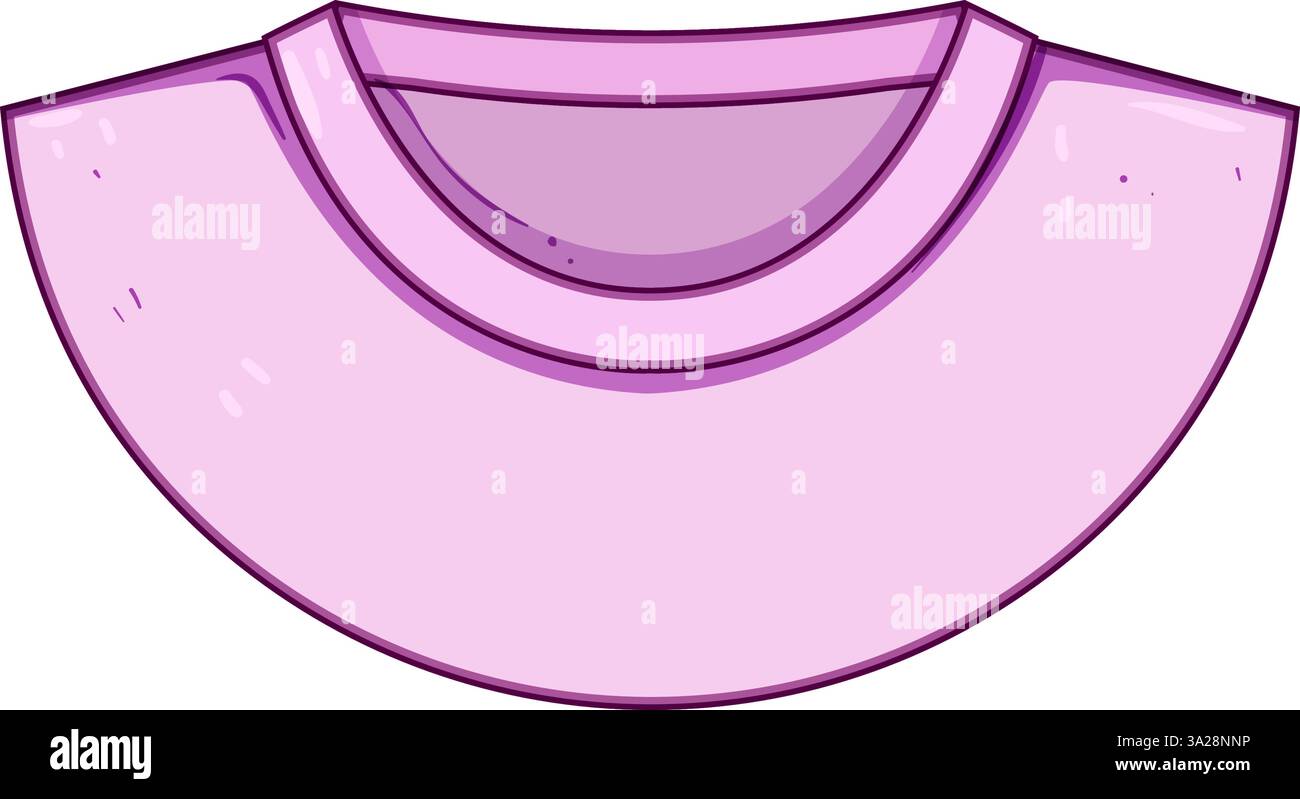 illustrazione vettoriale cartoni animati con scollo a camicia dolcevita Illustrazione Vettoriale