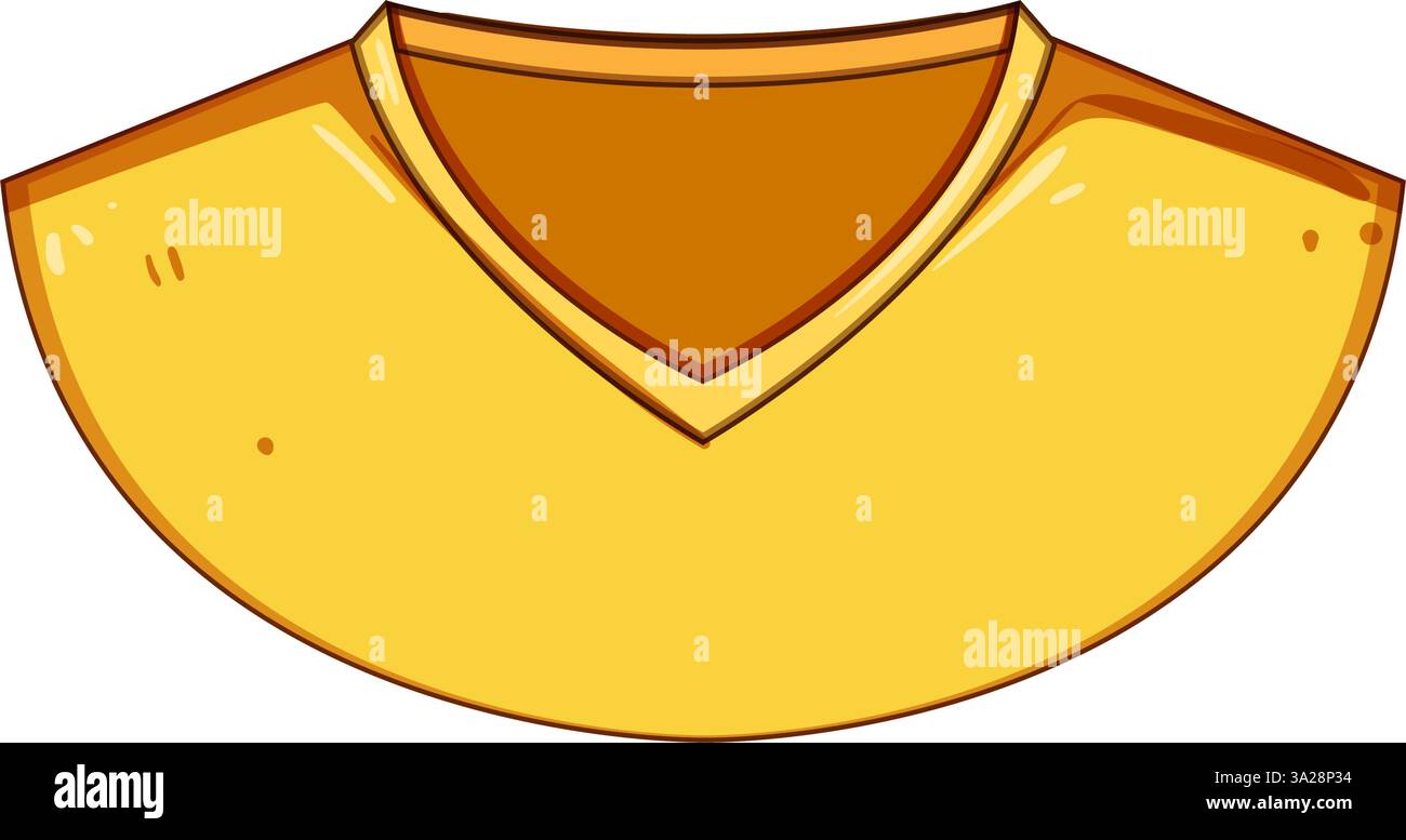 scollo della camicia scollo illustrazione vettoriale del cartone animato Illustrazione Vettoriale