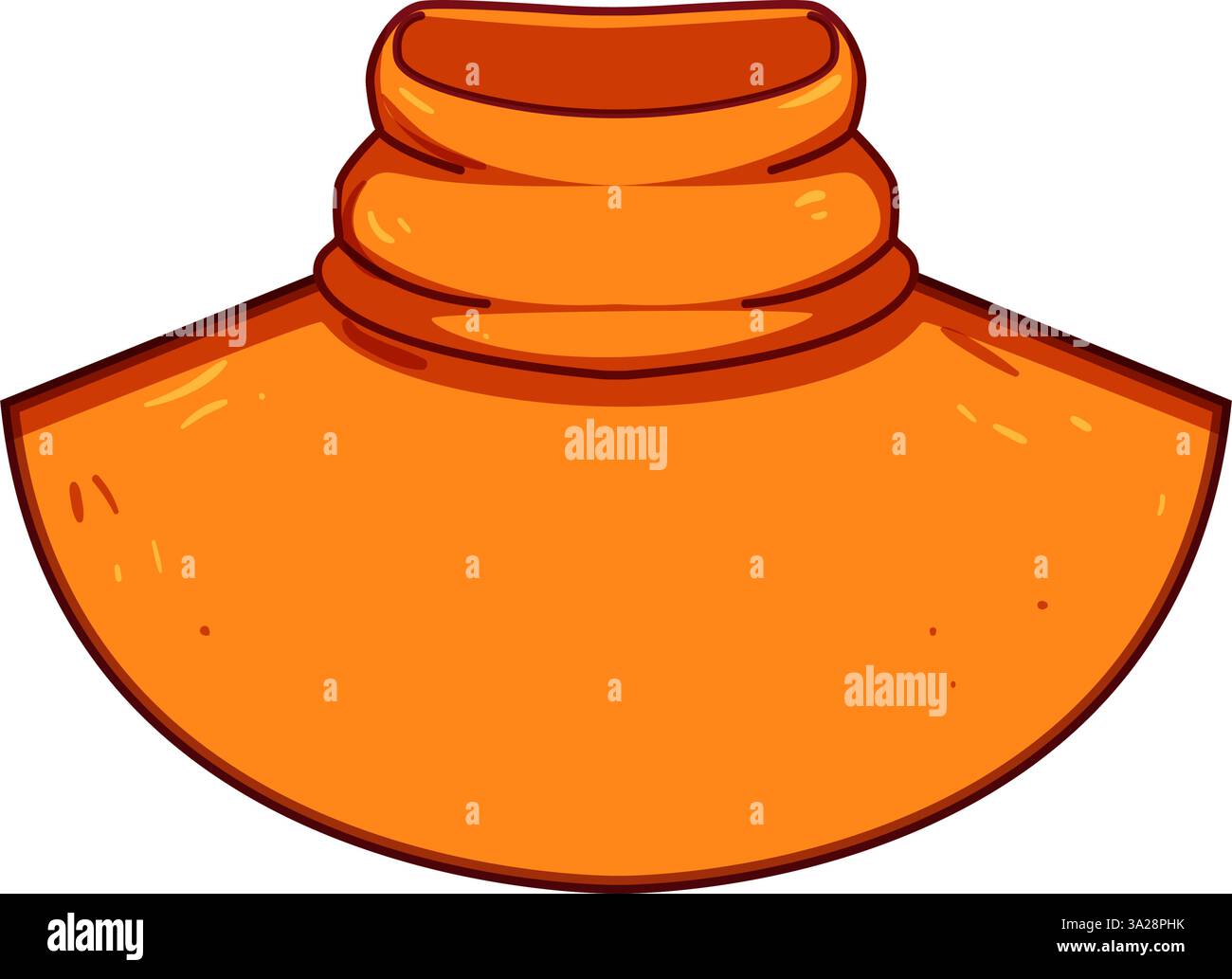 colletto a bottone con scollo a camicia illustrazione vettoriale dei cartoni animati Illustrazione Vettoriale
