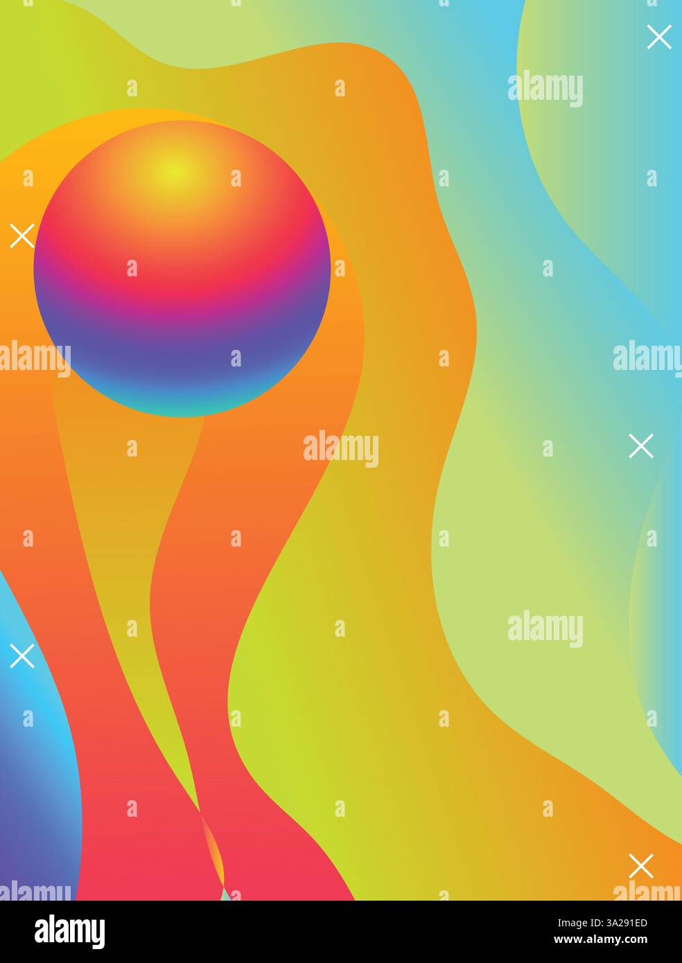 Linee Neon vibranti per il modello di modelli di poster per feste in spiaggia EDM. illustrazione del vettore a colori vibranti in stile acido gradiente 3d. Illustrazione Vettoriale