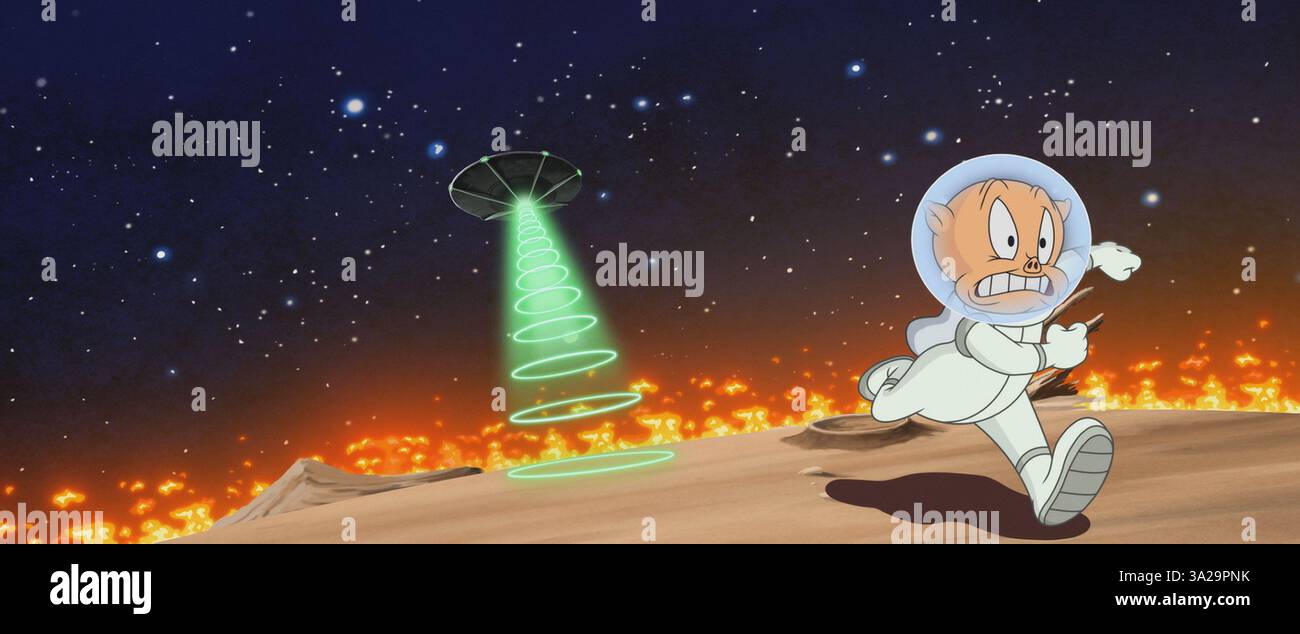 Il giorno in cui la Terra è esplosa: A Looney Tunes Movie (2024) Eric Bauza nel ruolo di Porky Pig (voce) *Filmstill - solo uso editoriale* Vedi istruzioni speciali. CA Foto Stock