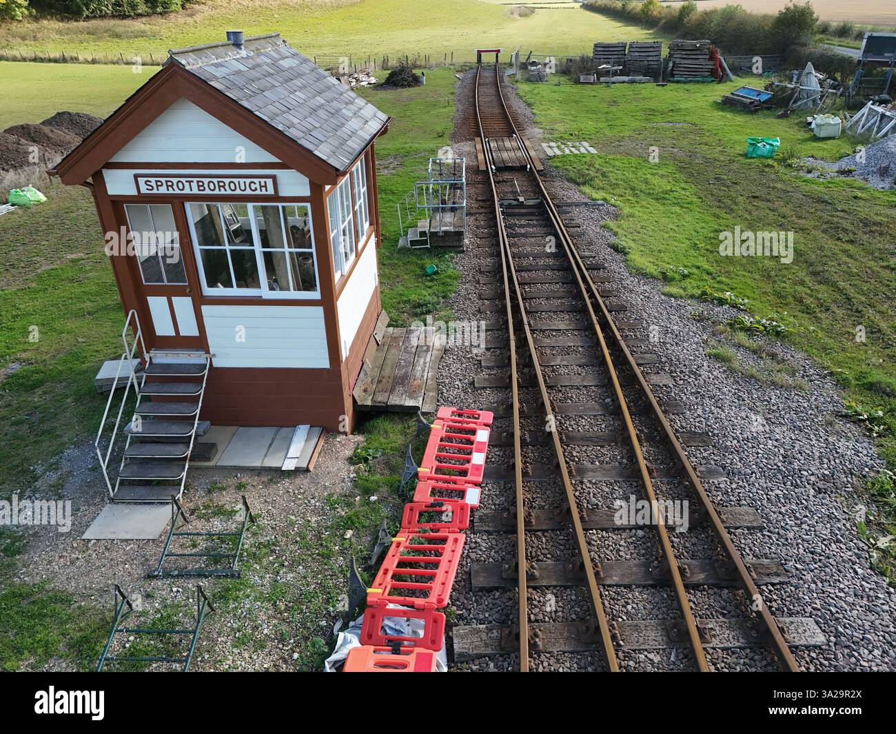 Yorkshire Wolds Railway, Fimber Halt vintage Railway. Fimber, East Yorkshire Foto Stock