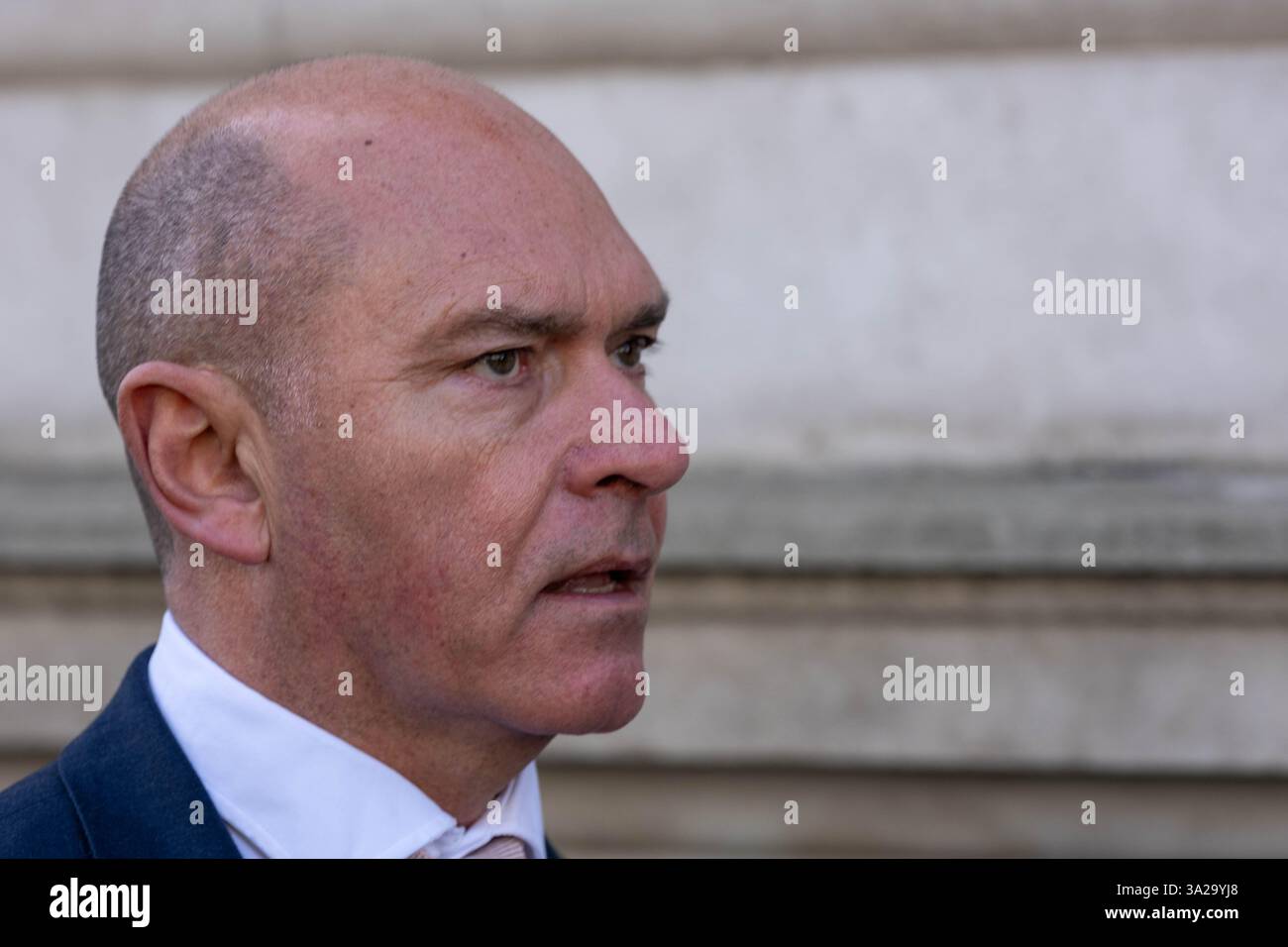 Londra, Regno Unito. 12 marzo 2025. Le officine mediche si incontrano a Downing Street, Londra, Regno Unito, NHS l'amministratore delegato ad interim dell'Inghilterra, Jim Mackey, credito: Ian Davidson/Alamy Live News Foto Stock