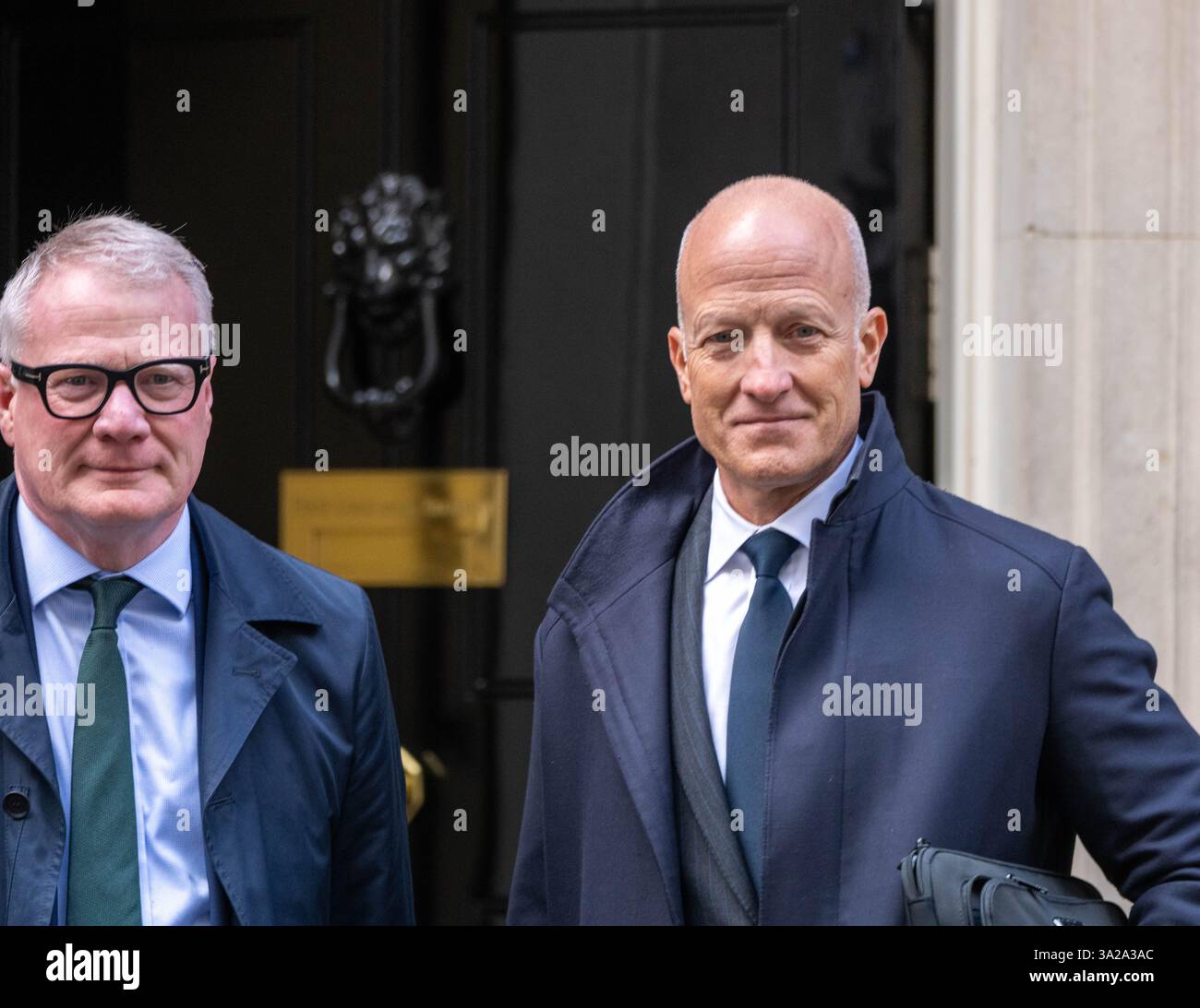 Londra, Regno Unito. 12 marzo 2025. Richard Parker, sindaco delle West Midlands, e Tom Wagner, proprietario del Birmingham City Football Club, 10 Downing Street, Londra, Regno Unito. Crediti: Ian Davidson/Alamy Live News Foto Stock
