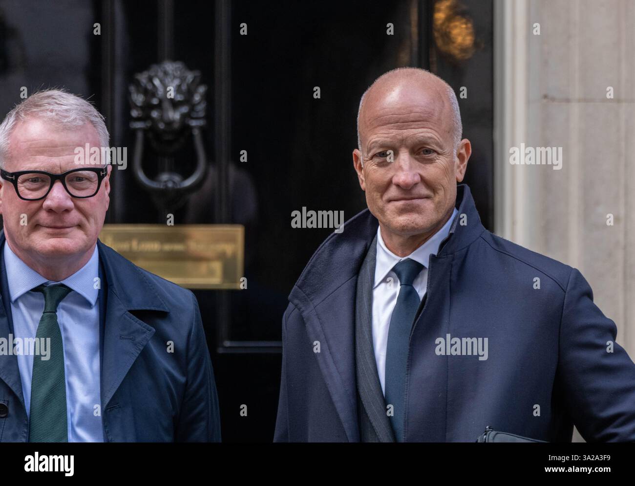 Londra, Regno Unito. 12 marzo 2025. Richard Parker, sindaco delle West Midlands, e Tom Wagner, proprietario del Birmingham City Football Club, 10 Downing Street, Londra, Regno Unito. Crediti: Ian Davidson/Alamy Live News Foto Stock