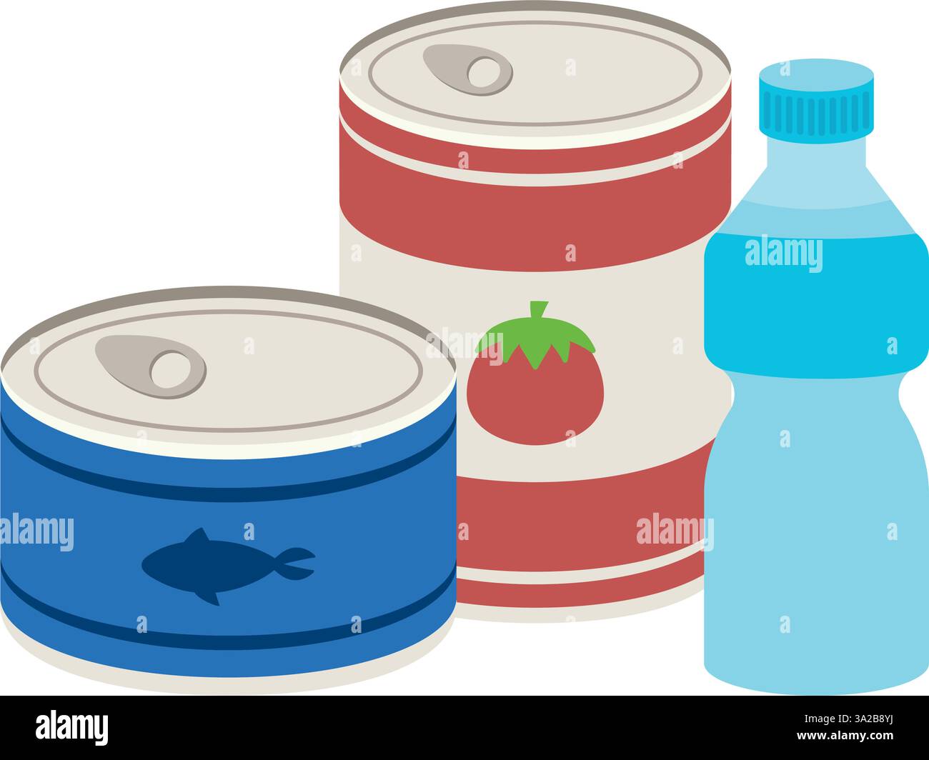 Lattine per alimenti di emergenza Illustrazione Vettoriale