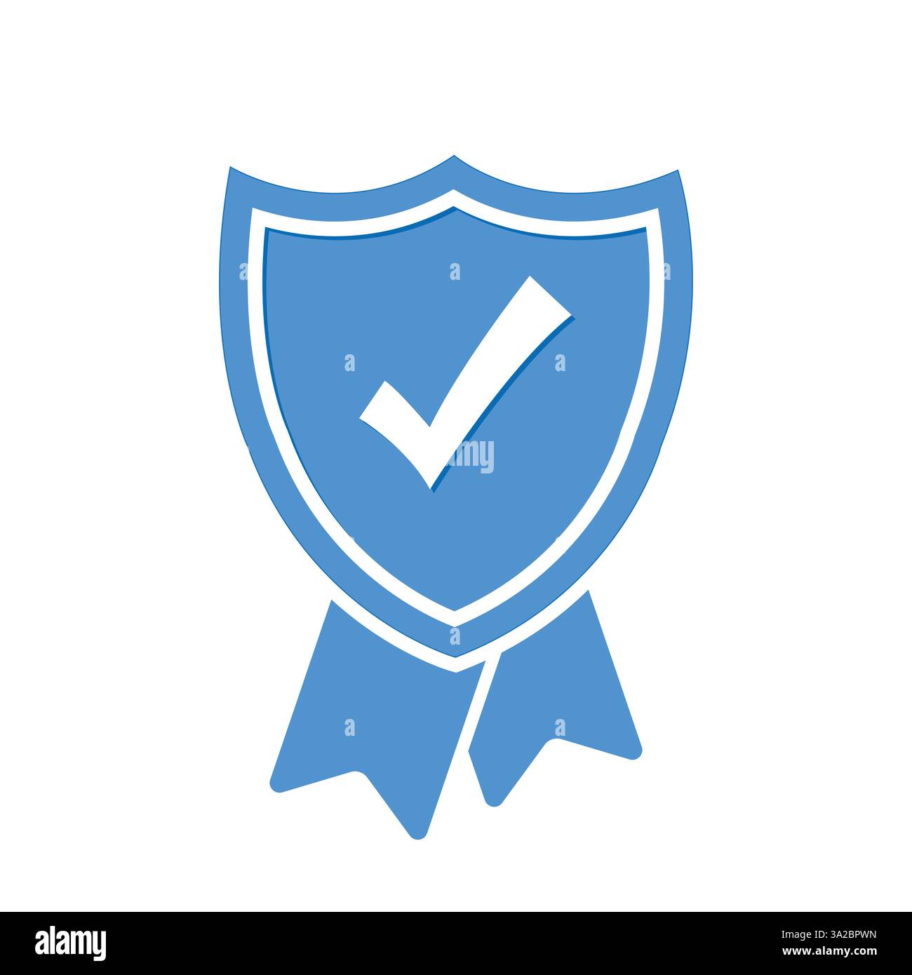 Tacca blu con segno approvato verificato Illustrazione Vettoriale