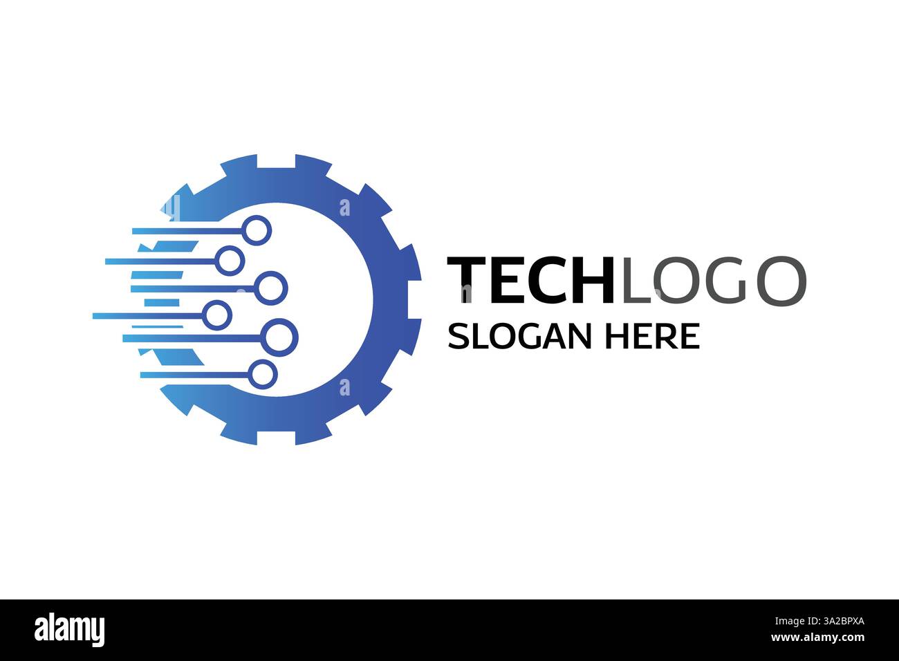 Progettazione di logo tecnologici di grande impatto Illustrazione Vettoriale